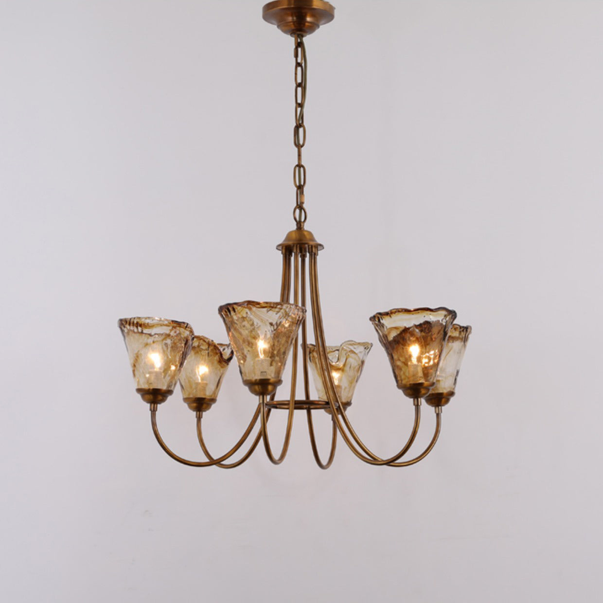 Ilsilis Bernstein Vintage Industrial Kronleuchter-Letslighting