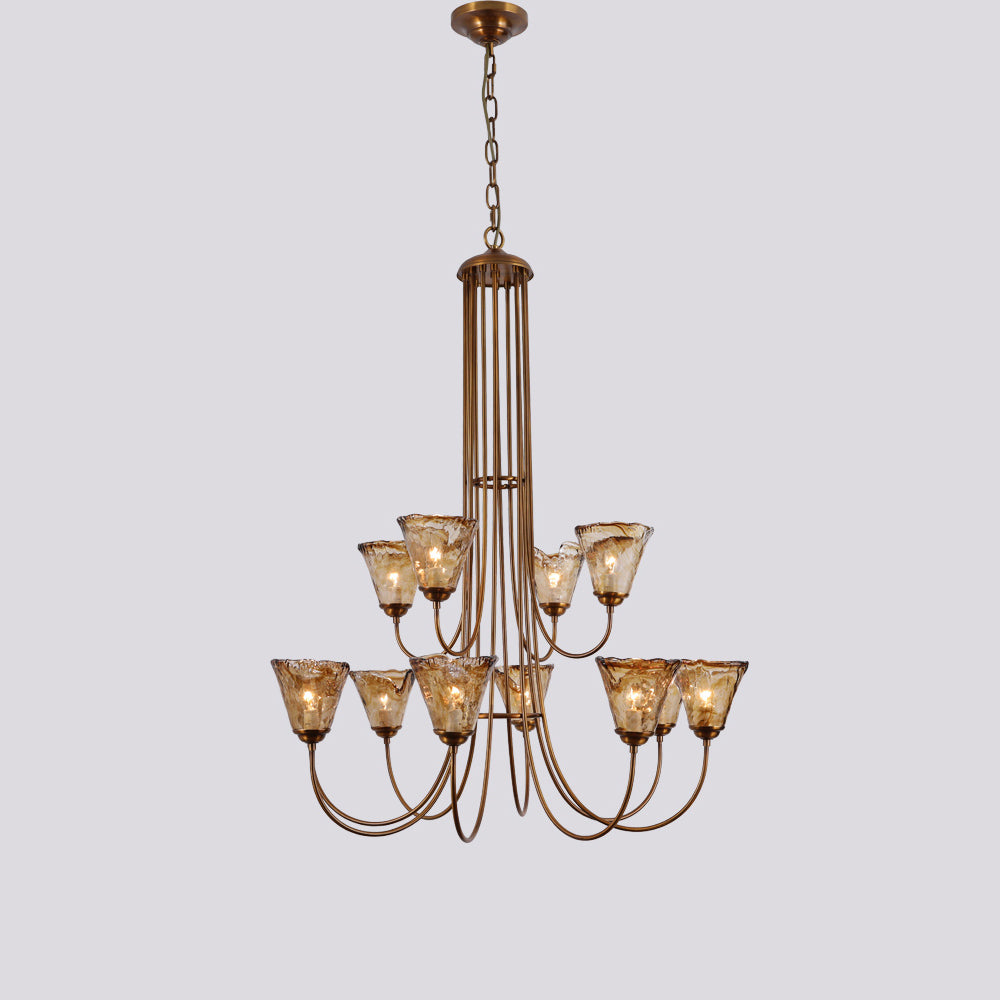 Ilsilis Bernstein Vintage Industrial Kronleuchter-Letslighting