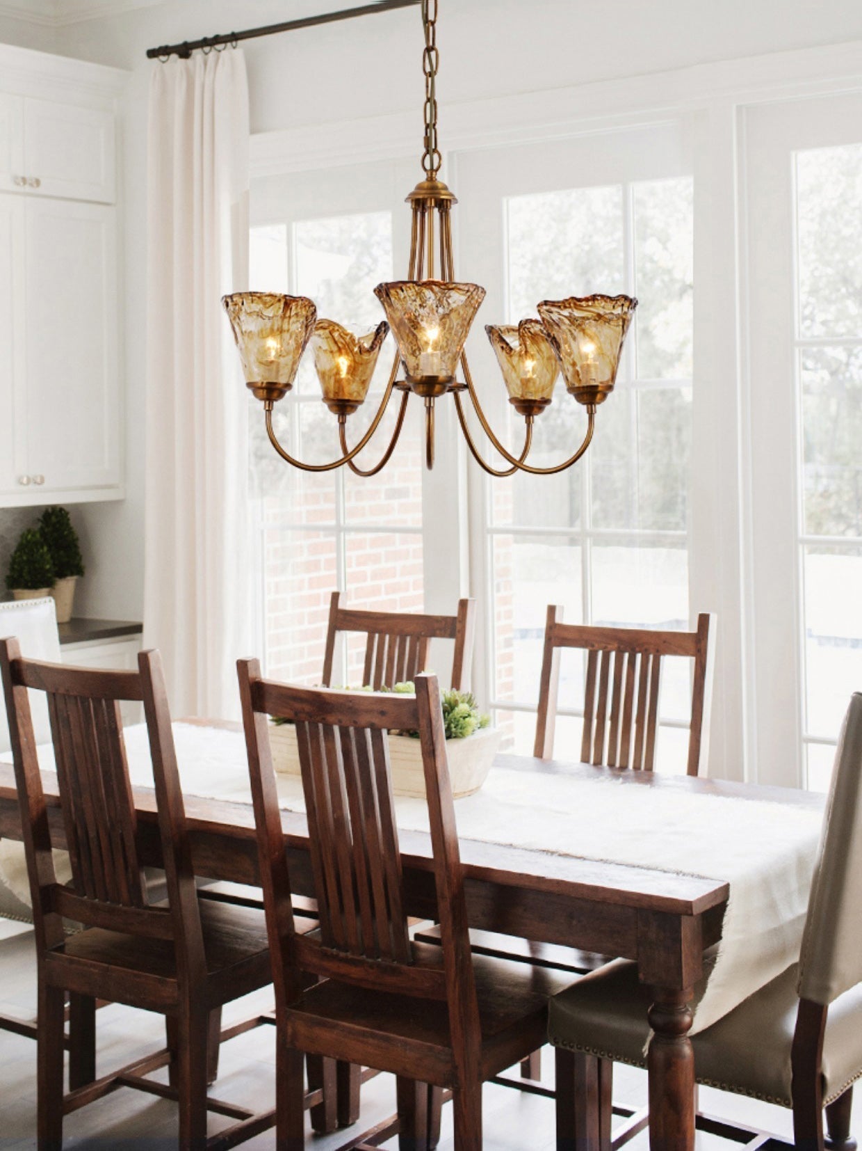 Ilsilis Bernstein Vintage Industrial Kronleuchter-Letslighting
