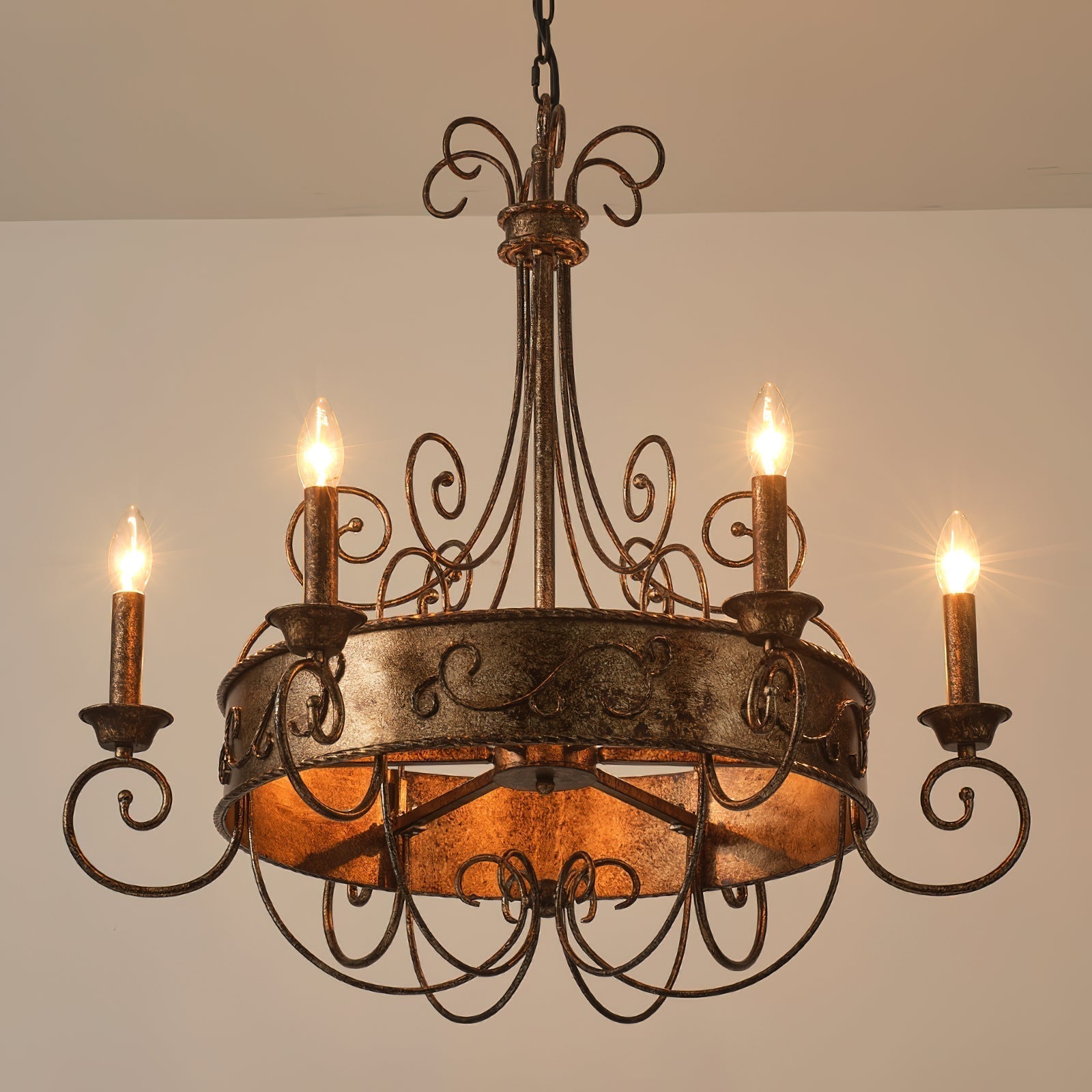 Itheira Industrieller Vintage Kerzenleuchter in Rostoptik-Letslighting