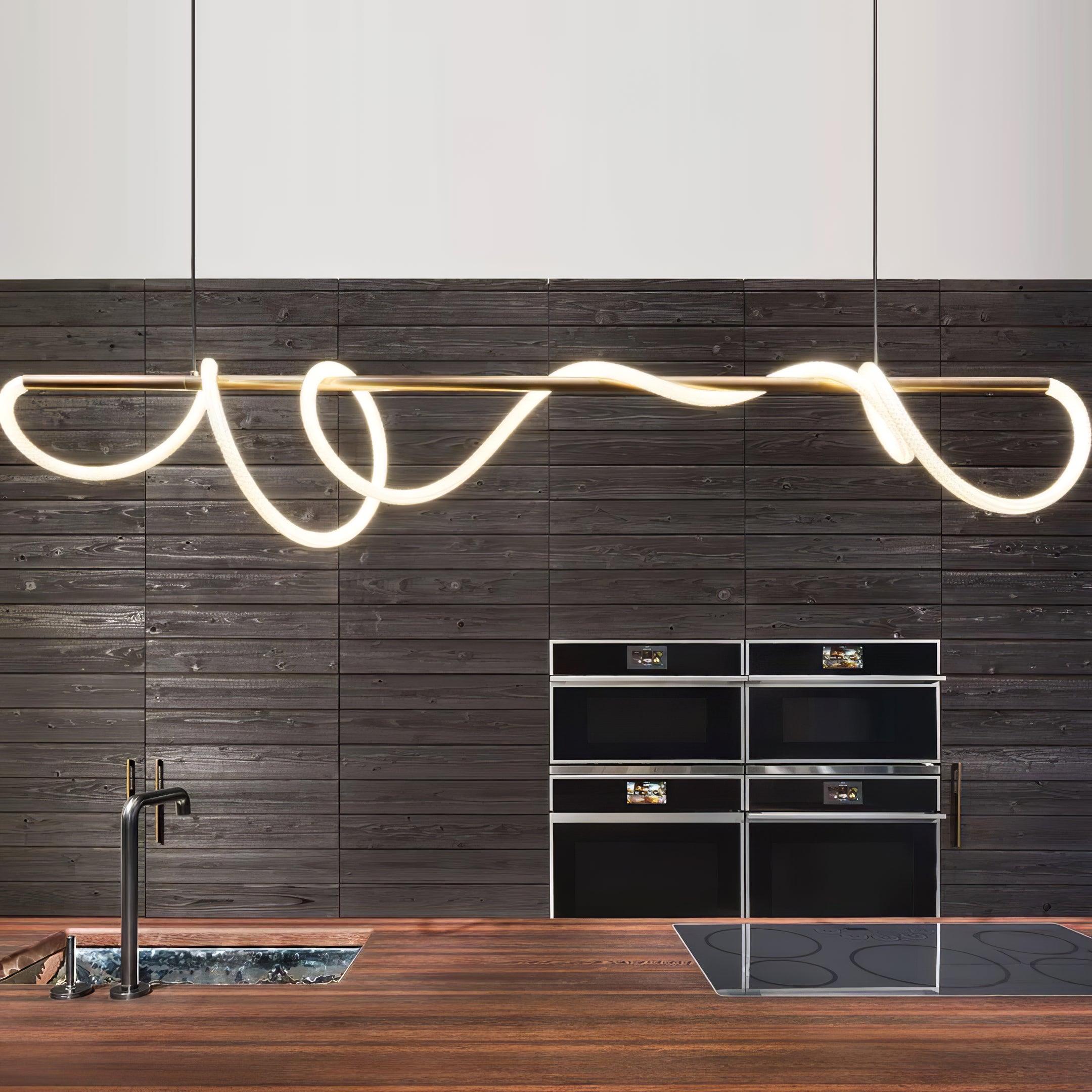 Lustra Kronleuchter Flexibles Silikon Kurve Modern Elegant-Letslighting