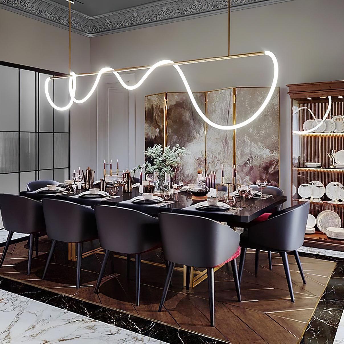 Lustra Kronleuchter Flexibles Silikon Kurve Modern Elegant-Letslighting