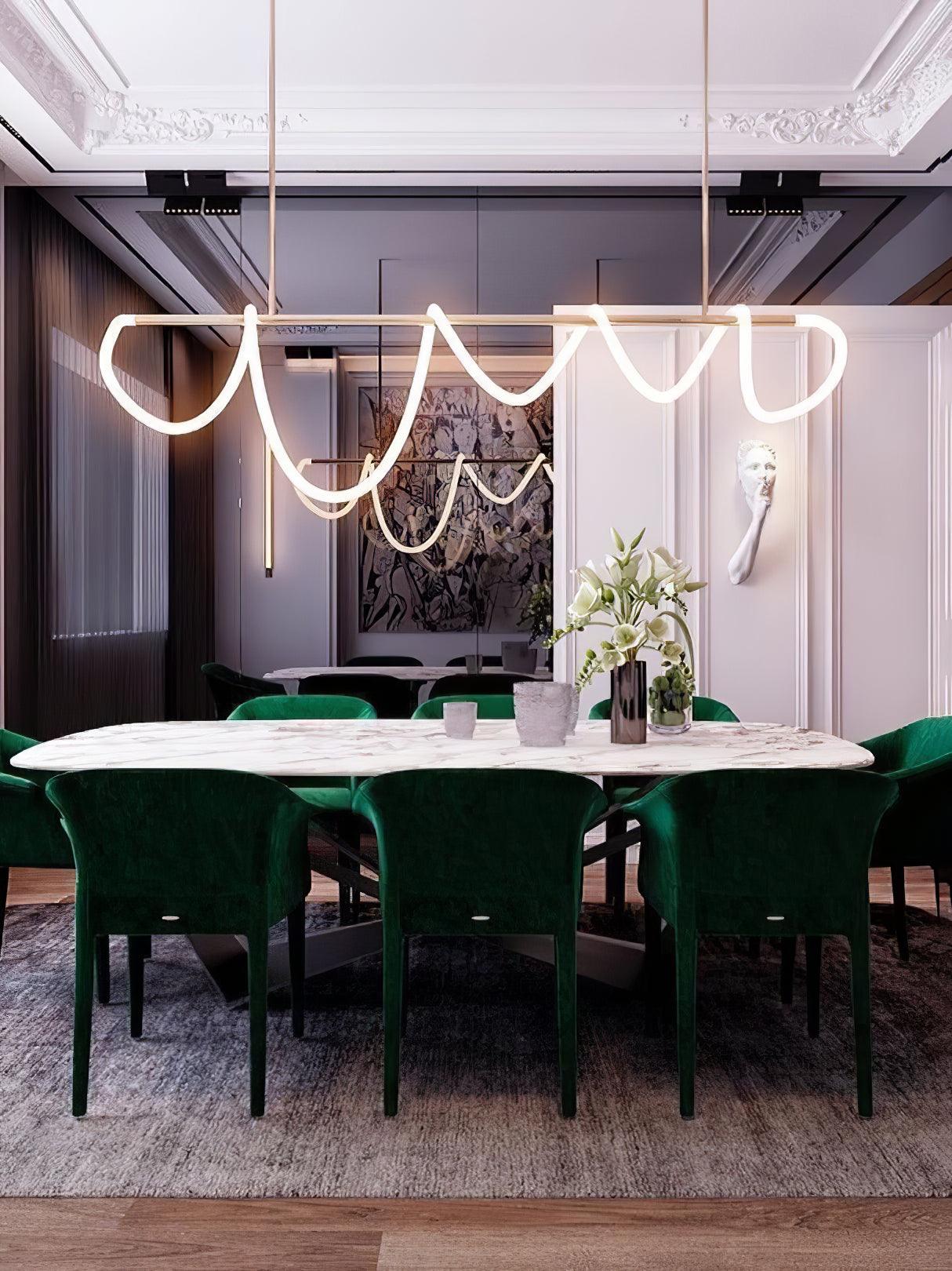 Lustra Kronleuchter Flexibles Silikon Kurve Modern Elegant-Letslighting