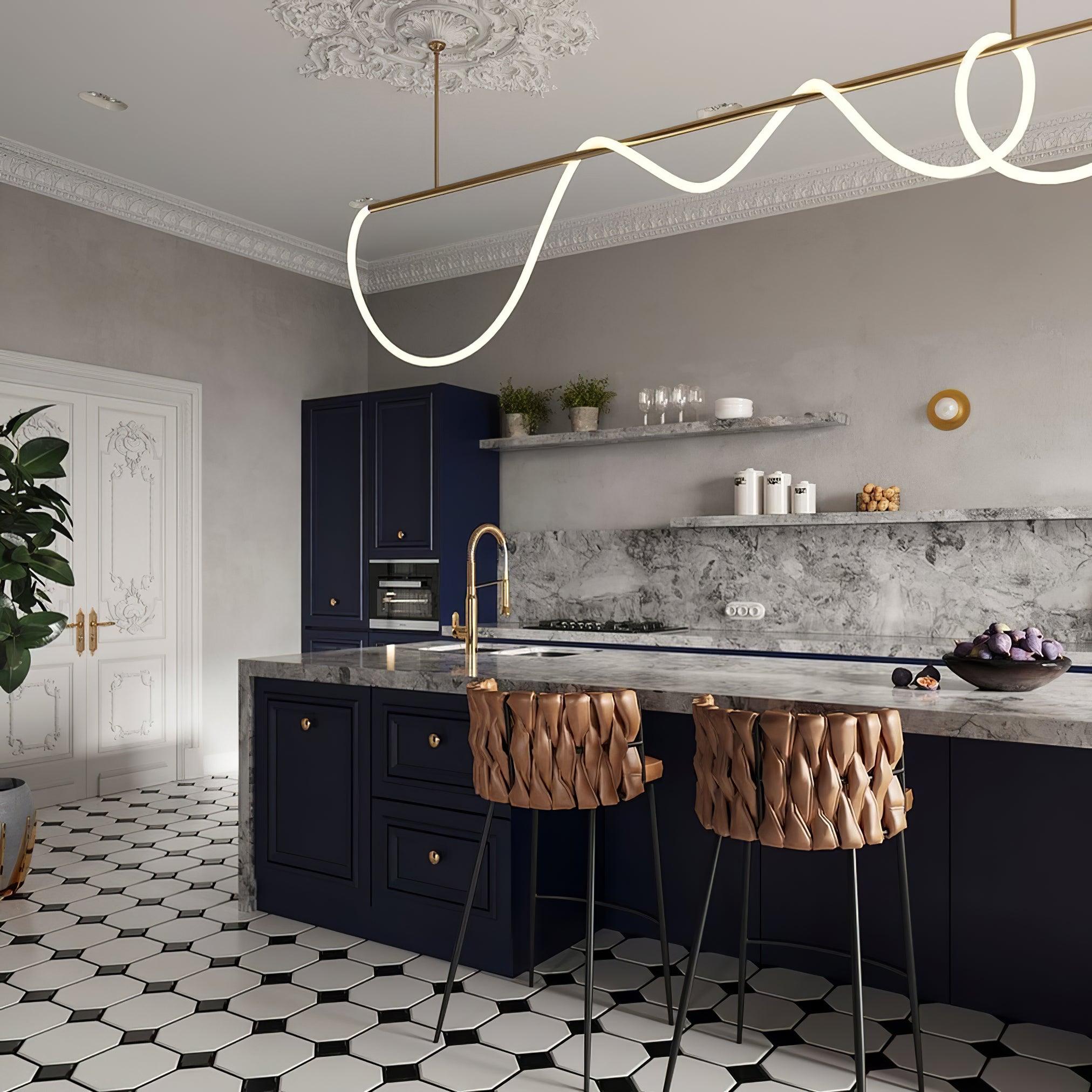 Lustra Kronleuchter Flexibles Silikon Kurve Modern Elegant-Letslighting