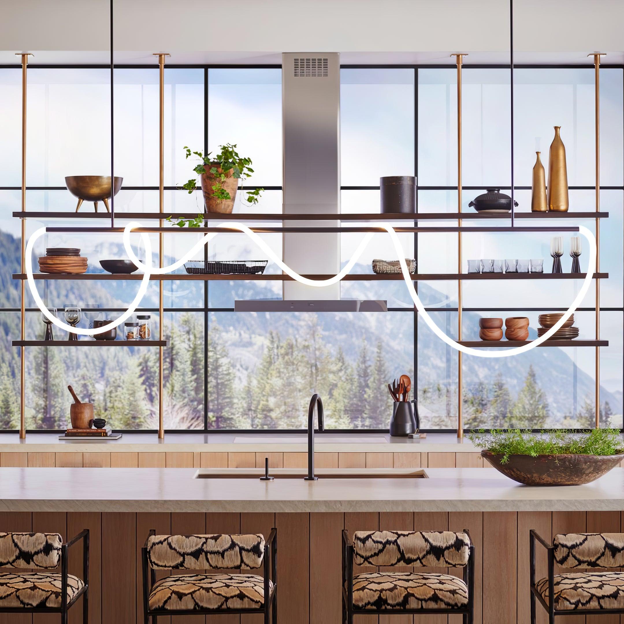 Lustra Kronleuchter Flexibles Silikon Kurve Modern Elegant-Letslighting