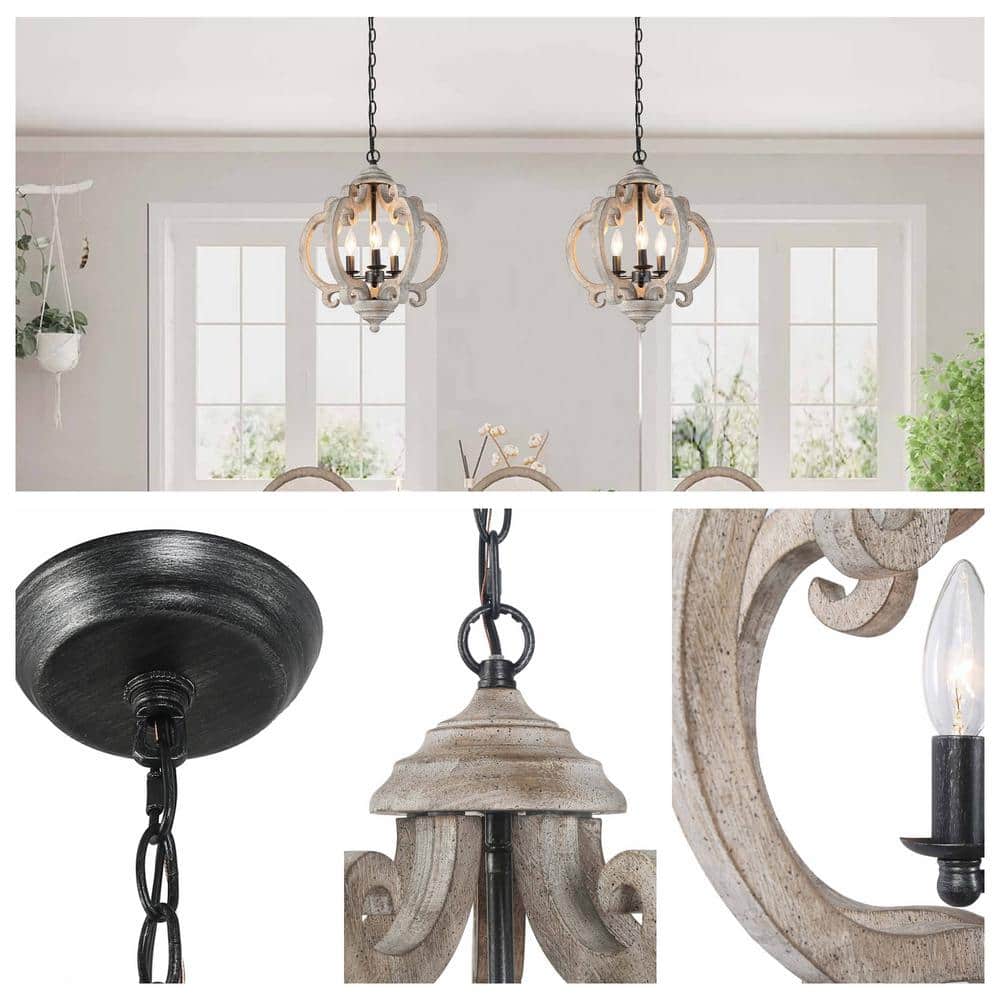 Myviniel Vintage Industrial Holz Pendelleuchte-Letslighting