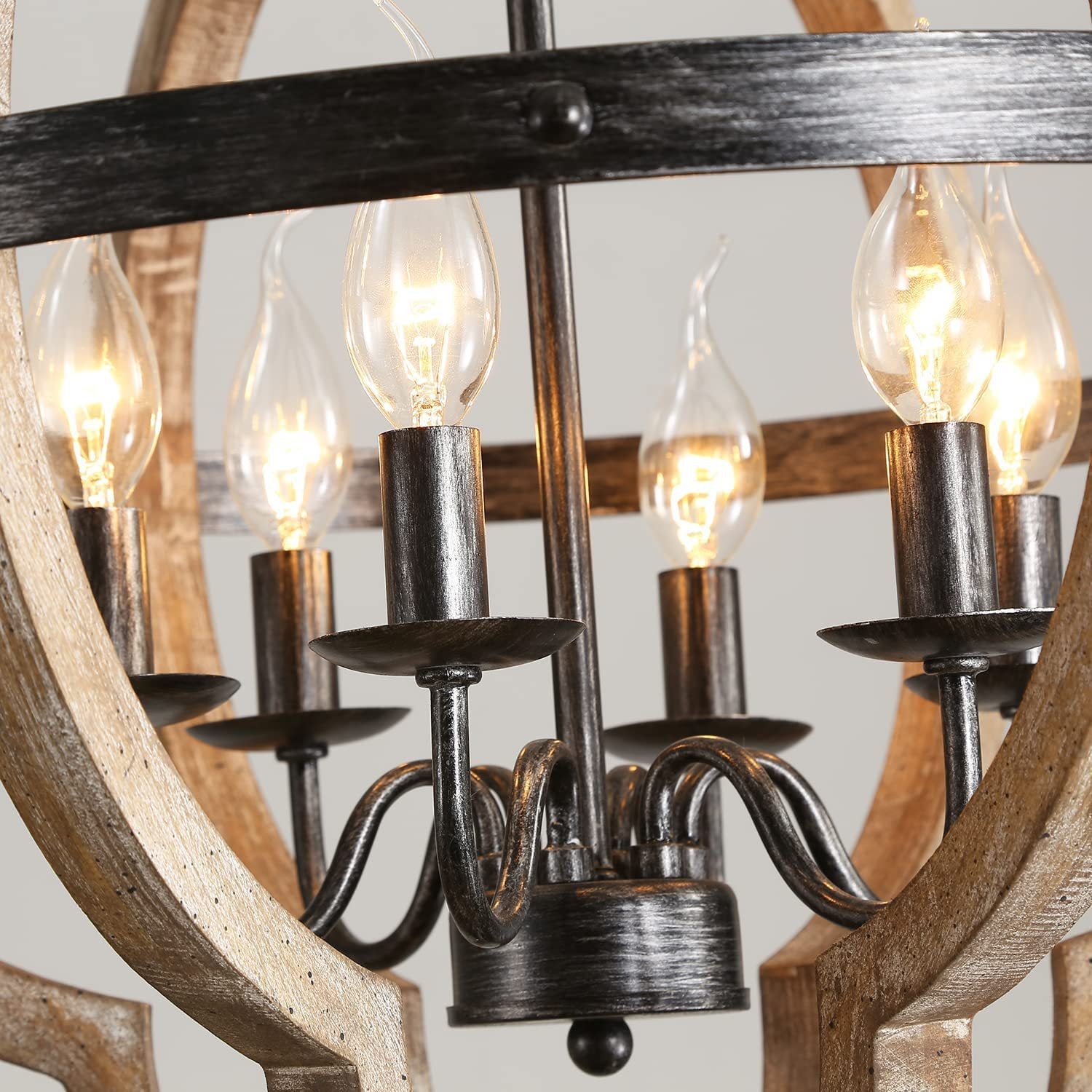 Cilorora Pendelleuchte Holz Vintage Industrial-Letslighting