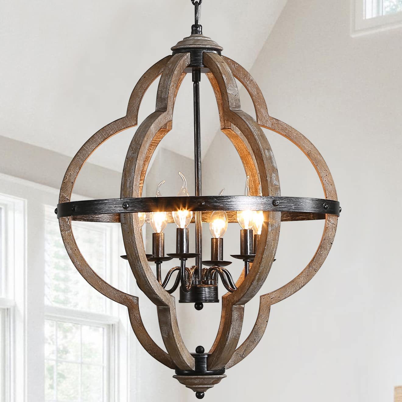 Cilorora Pendelleuchte Holz Vintage Industrial-Letslighting
