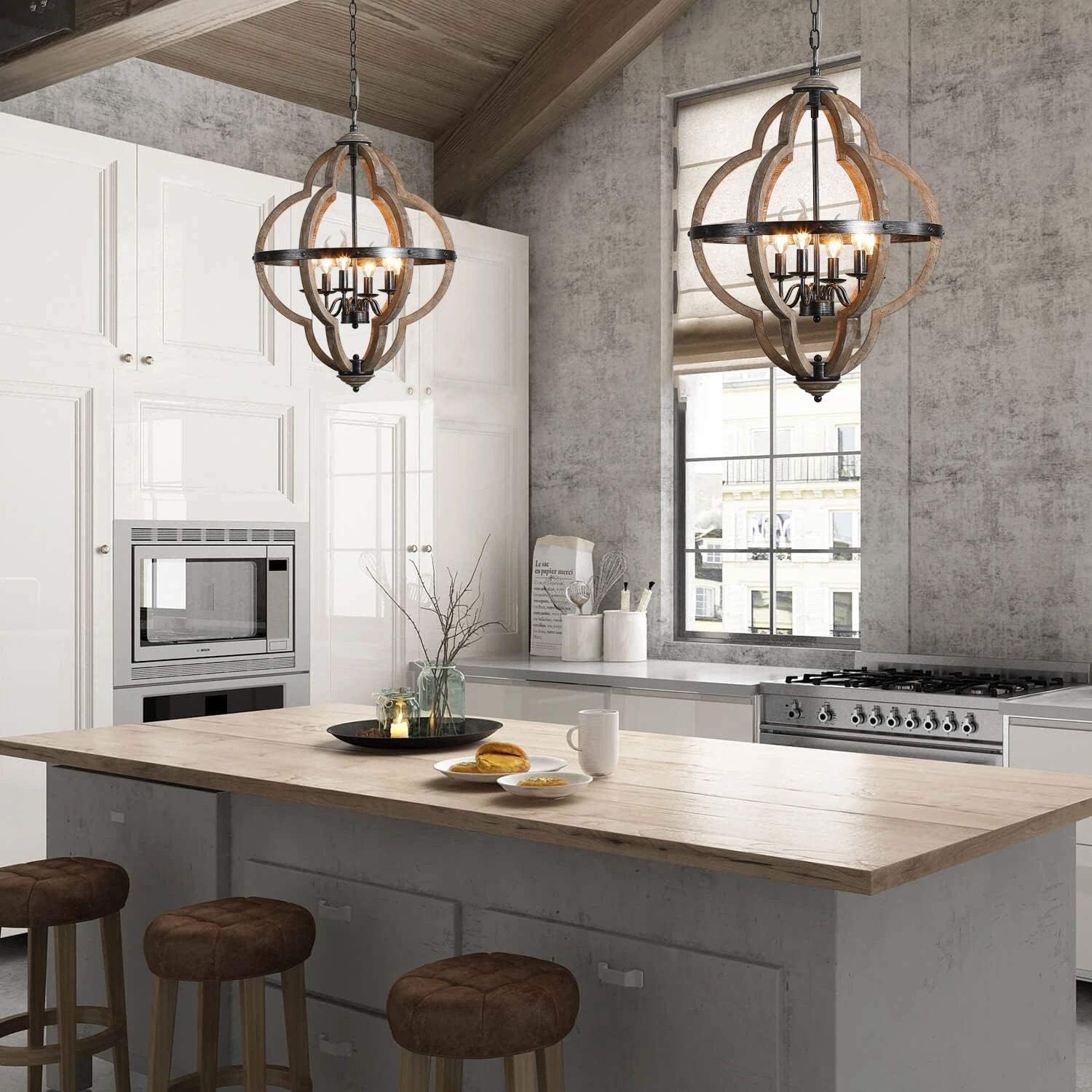 Cilorora Pendelleuchte Holz Vintage Industrial-Letslighting