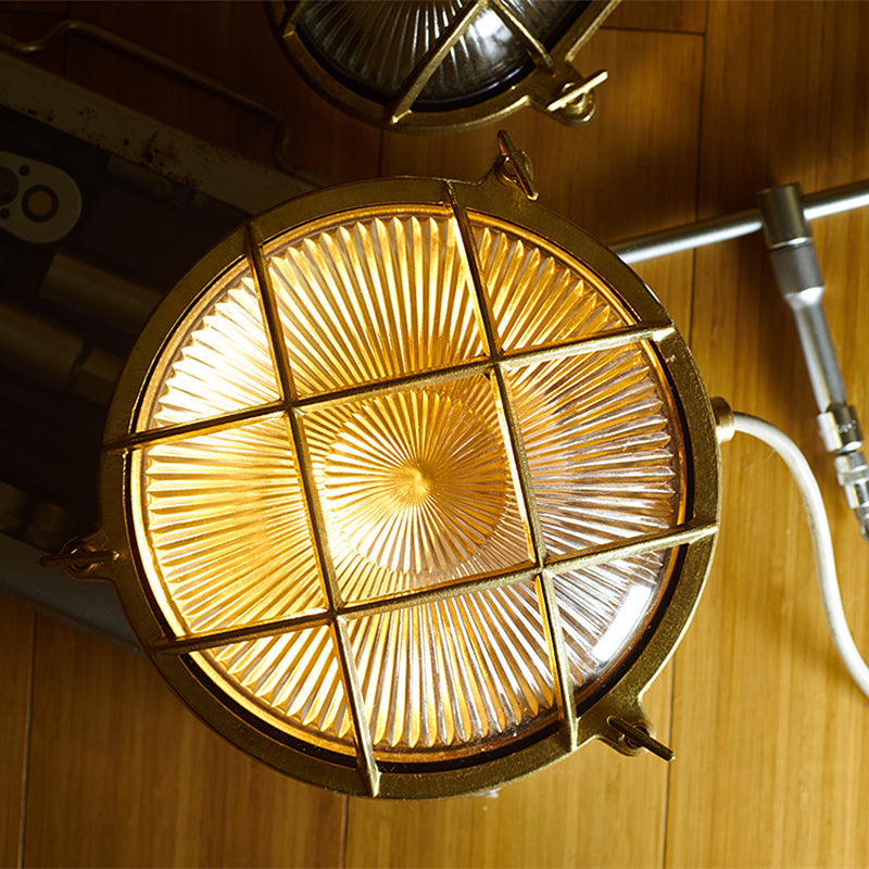 Erthearis Messing Vintage Bunker Wandleuchte-Letslighting