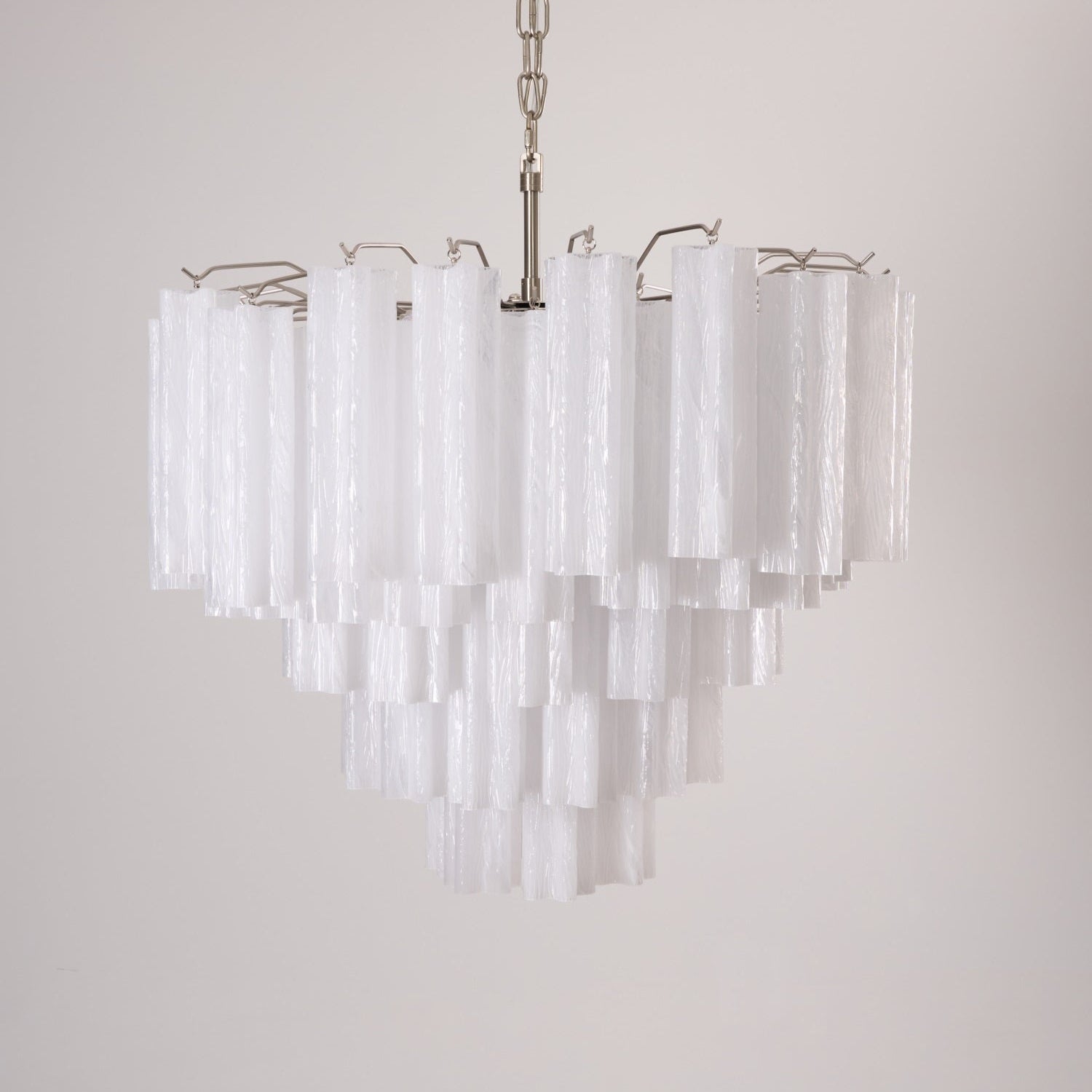 Aurora Chandelier Frosted Murano Glass Tiered Cascade - Neutralighting