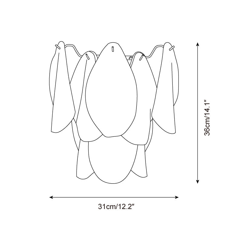 Opheli Petal Glass Wall Lamp - Letslighting