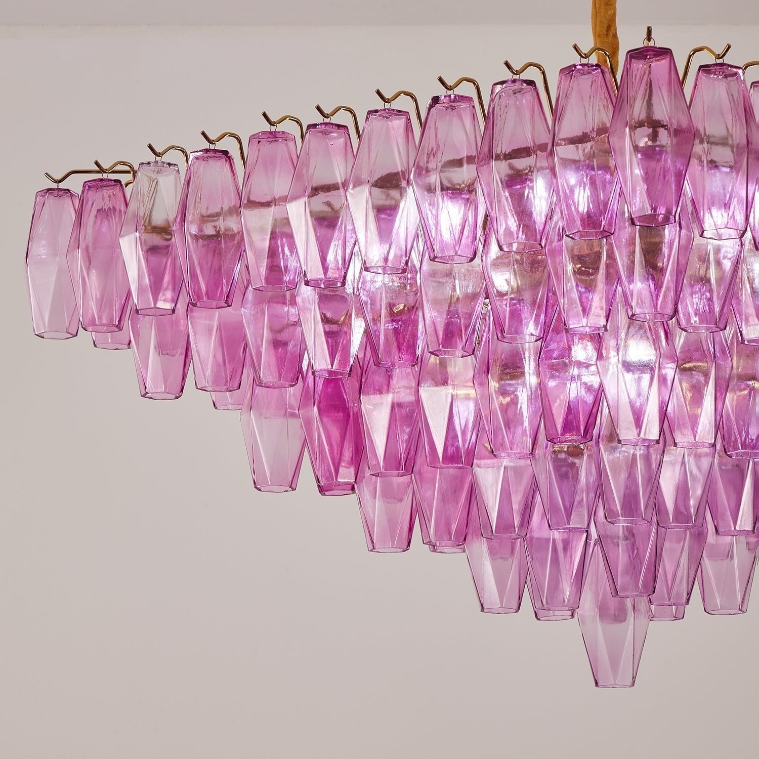 Aurora Chandelier Fuchsia Prism Inverted Pyramid - Neutralighting