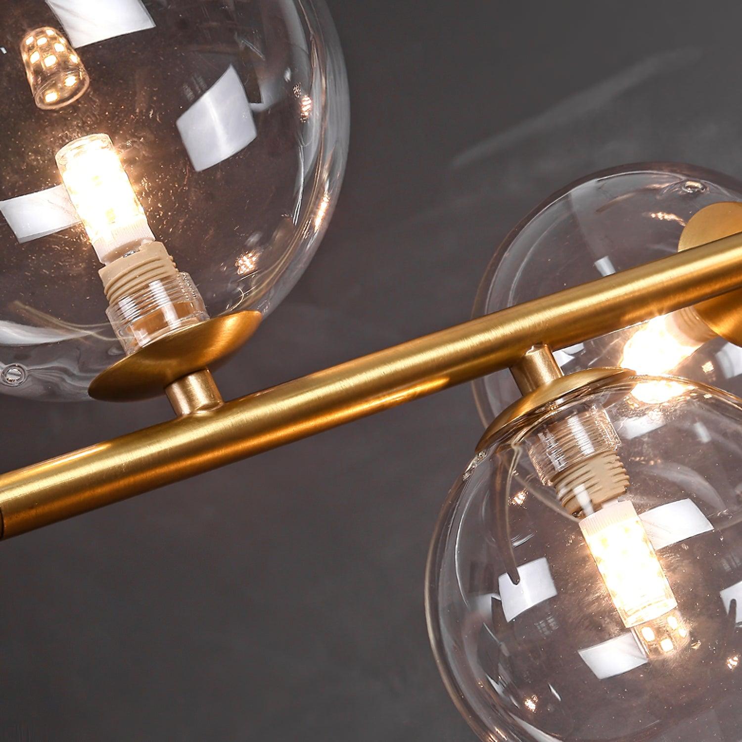 Lustra Pendelleuchte Gold Glas Messing-Letslighting