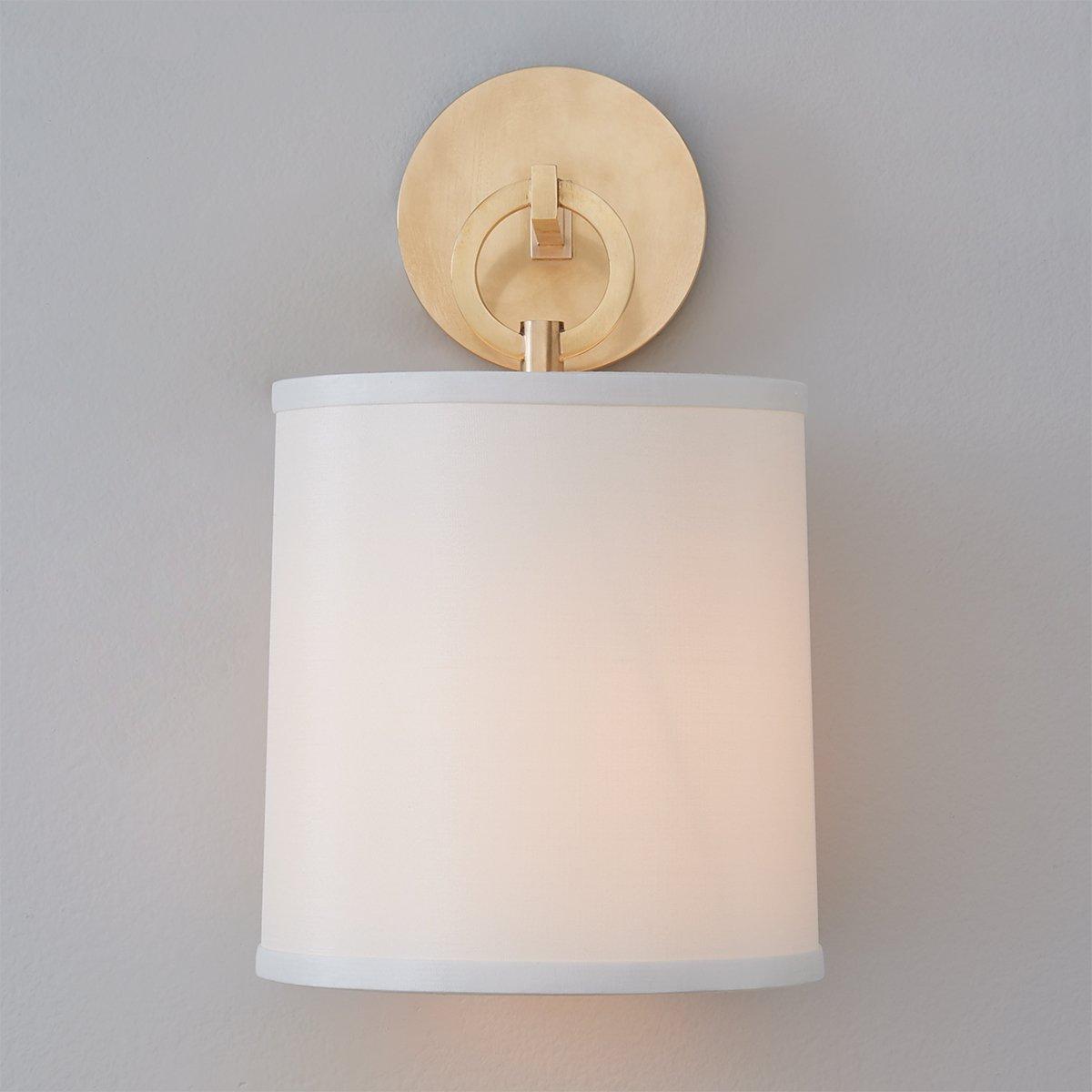 Cotheor Kreis Messing Stoff Wandleuchte-Letslighting