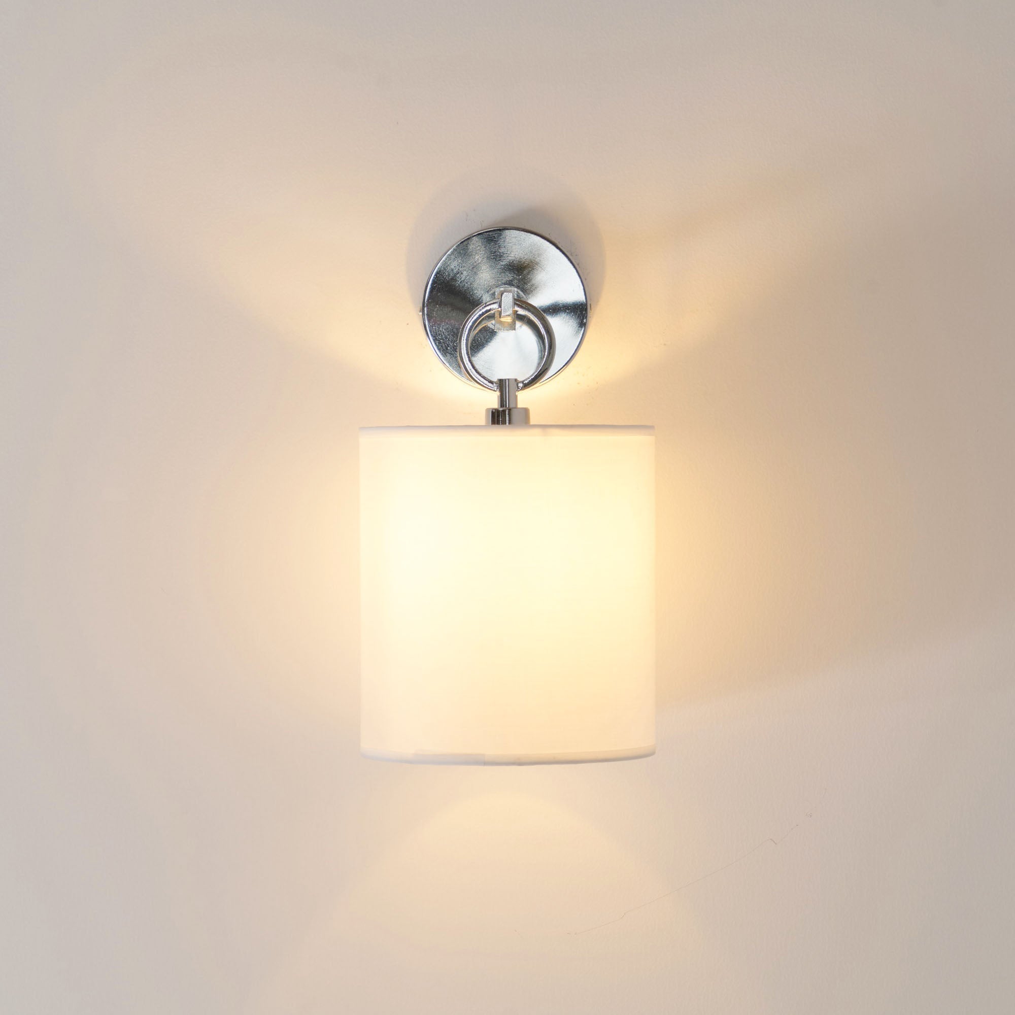 Cotheor Kreis Messing Stoff Wandleuchte-Letslighting