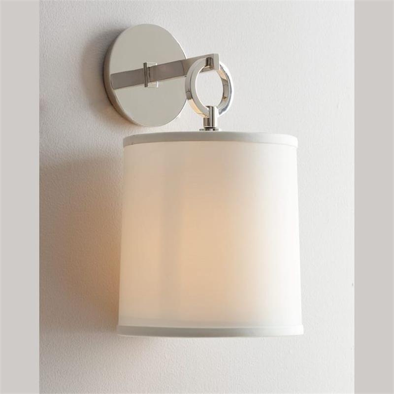 Cotheor Kreis Messing Stoff Wandleuchte-Letslighting
