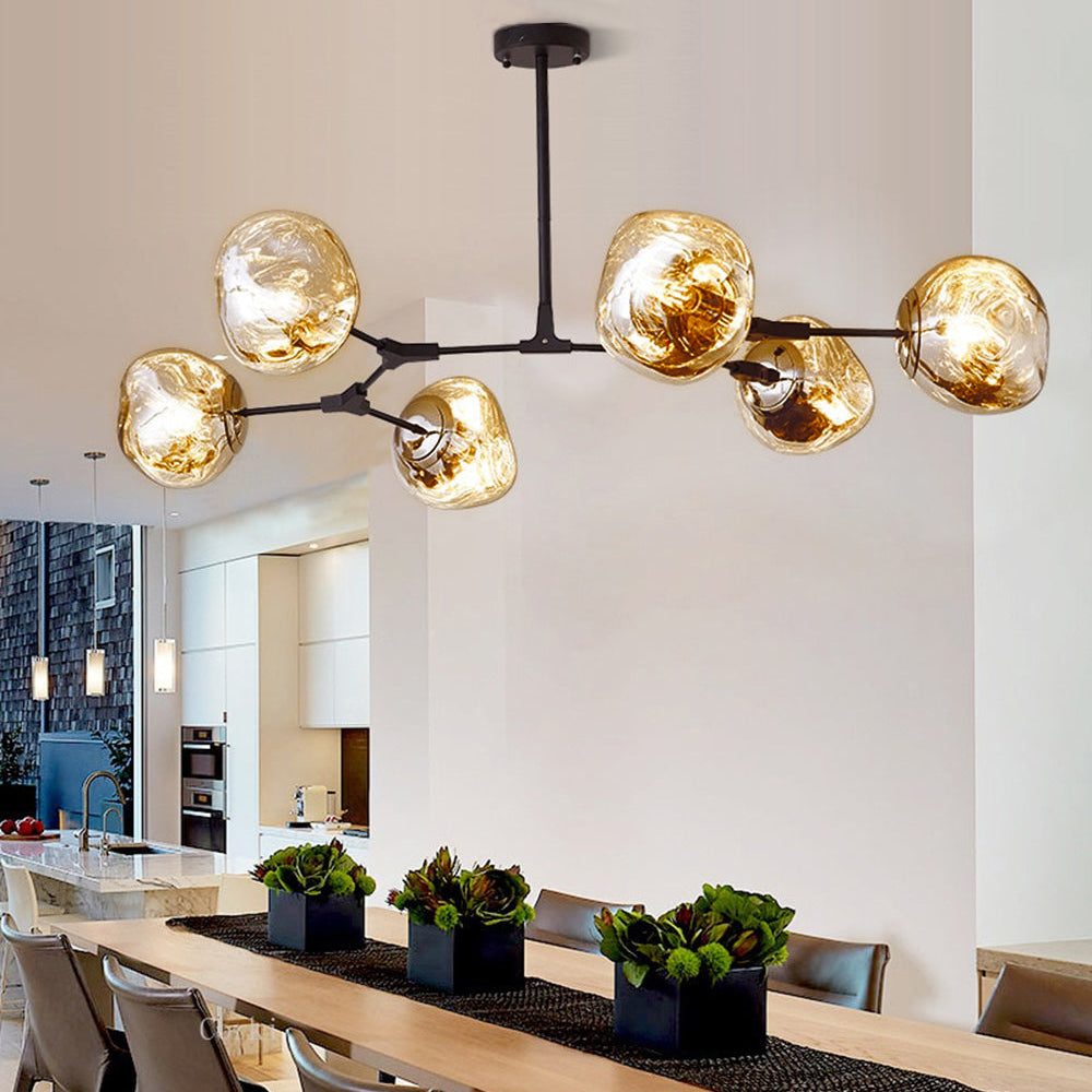 Arisha Modern Kugel LED Pendelleuchte Rosegold/Gold/Chrom Wohn/Schlafzimmer Metall&Acryl