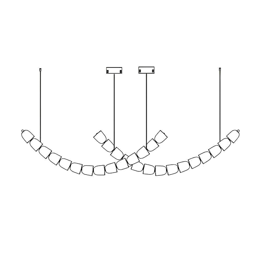 Cascade Moderner Kronleuchter aus Chrom-Letslighting