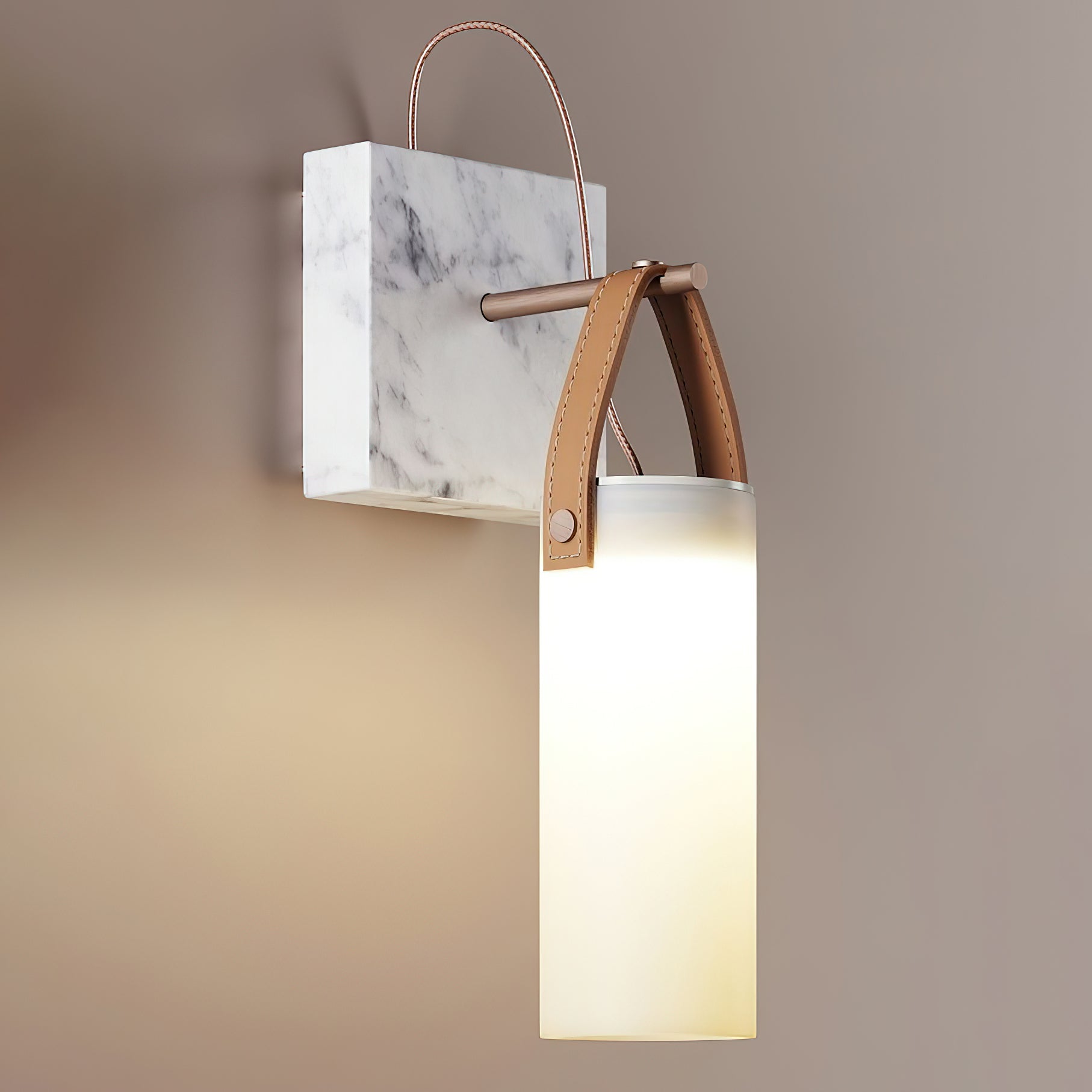 Zerinen Modern Minimalist Marble Glass Wall Lamp - Letslighting