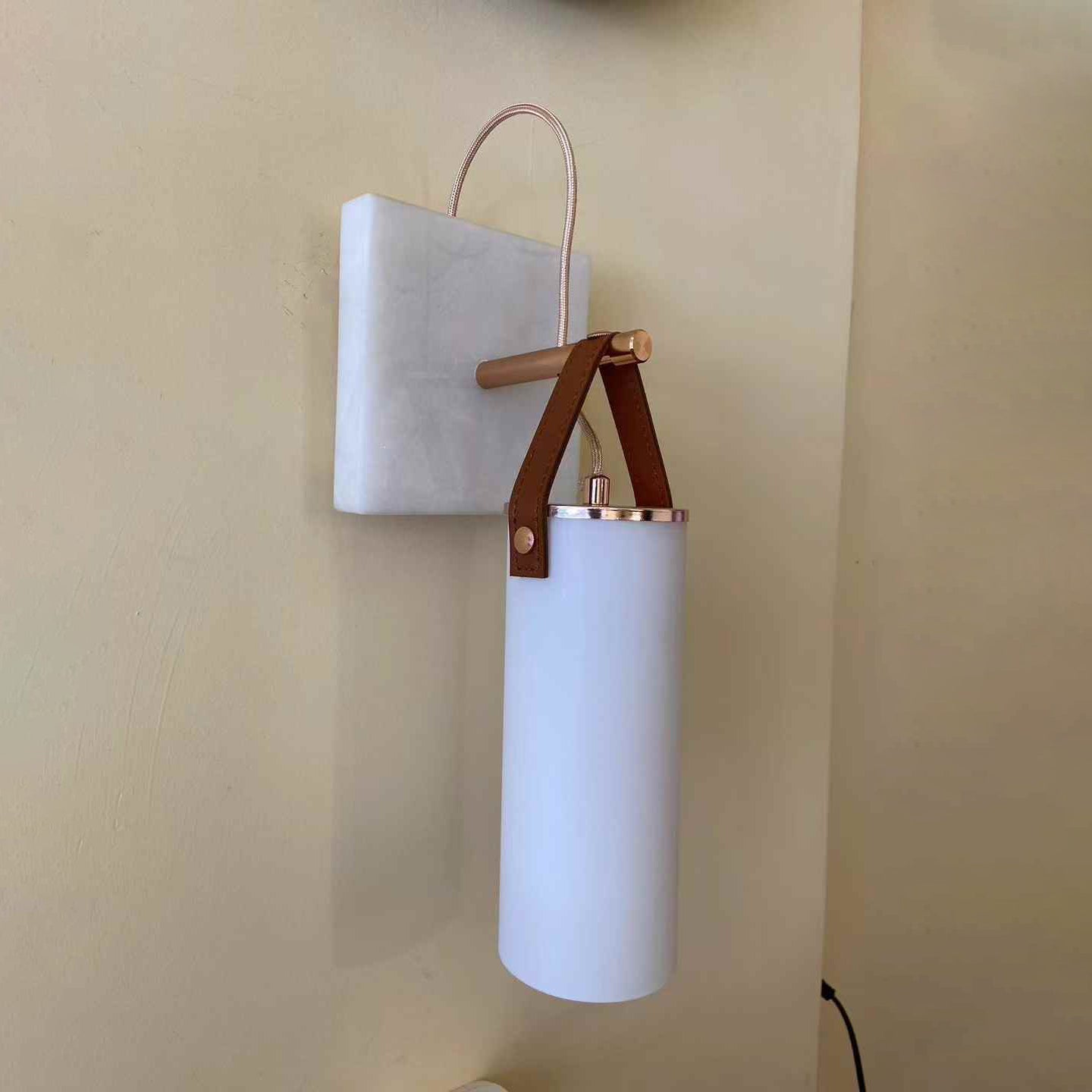 Zerinen Modern Minimalist Marble Glass Wall Lamp - Letslighting