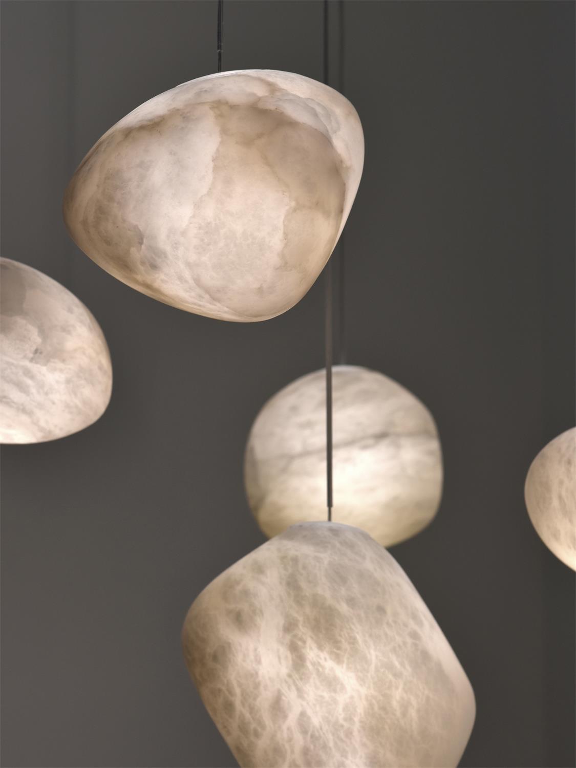 Codoriel Modern Minimalist Brass Alabaster Pendant Light - Letslighting