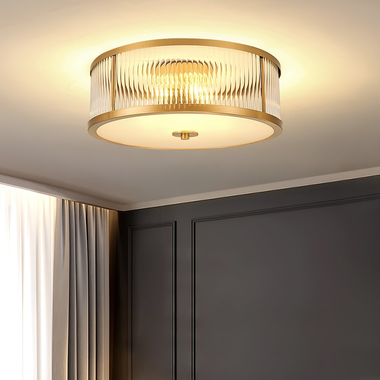 Avvynila Messing Glas Modern Minimalistisch Deckenleuchte-Letslighting