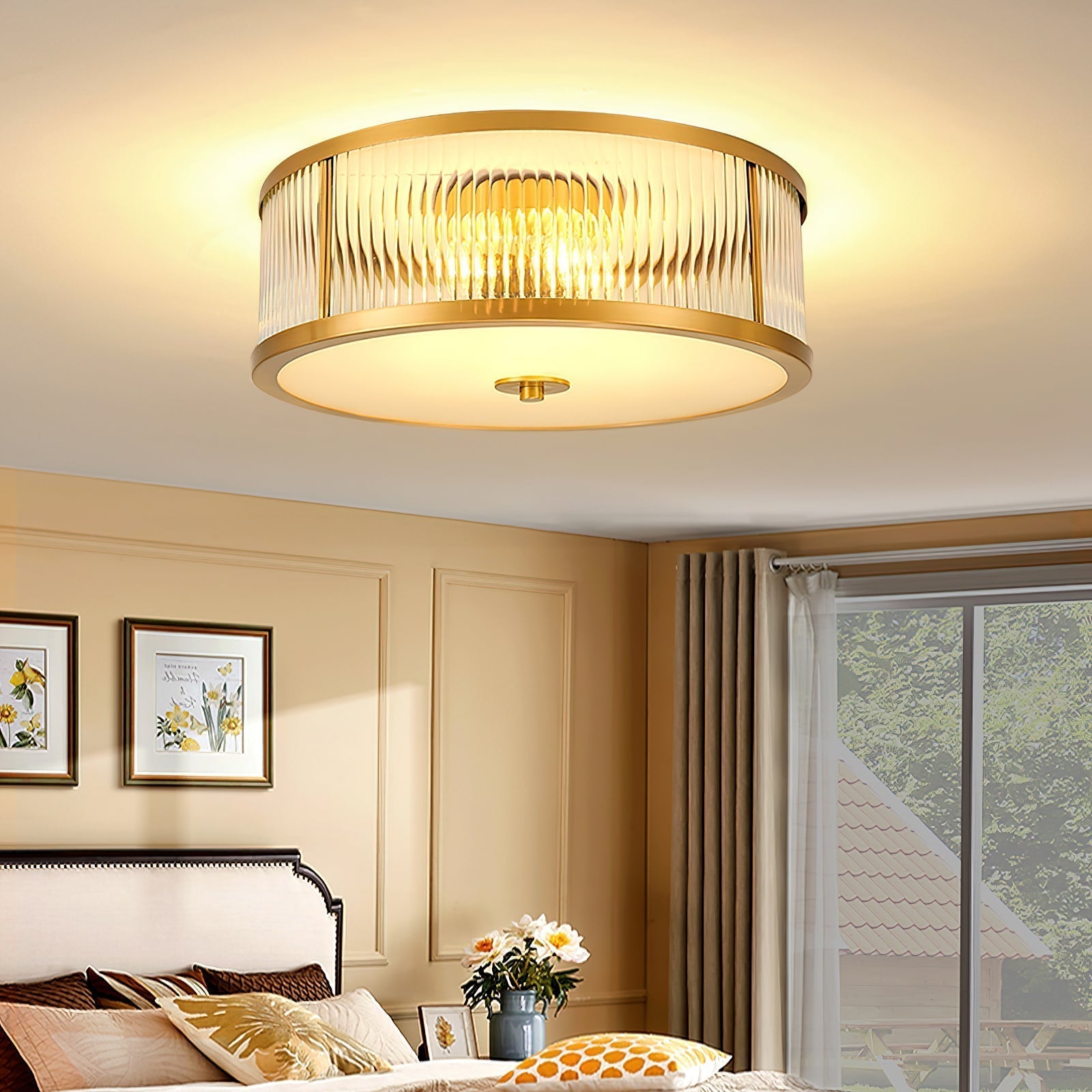 Avvynila Messing Glas Modern Minimalistisch Deckenleuchte-Letslighting