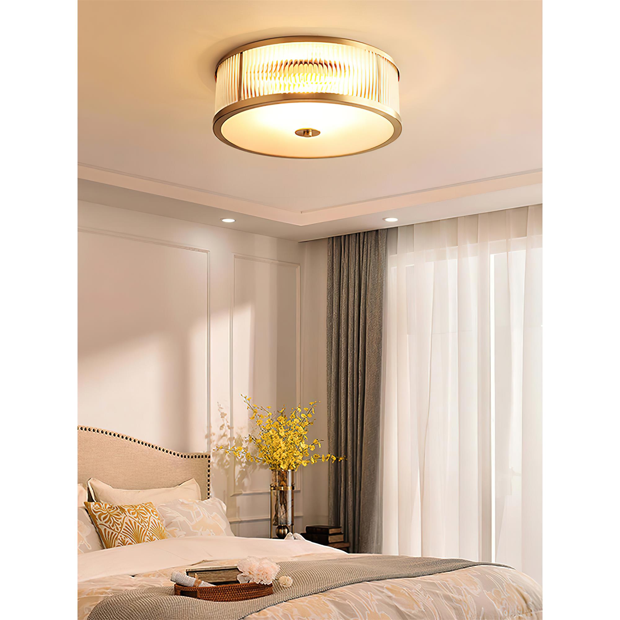 Avvynila Messing Glas Modern Minimalistisch Deckenleuchte-Letslighting