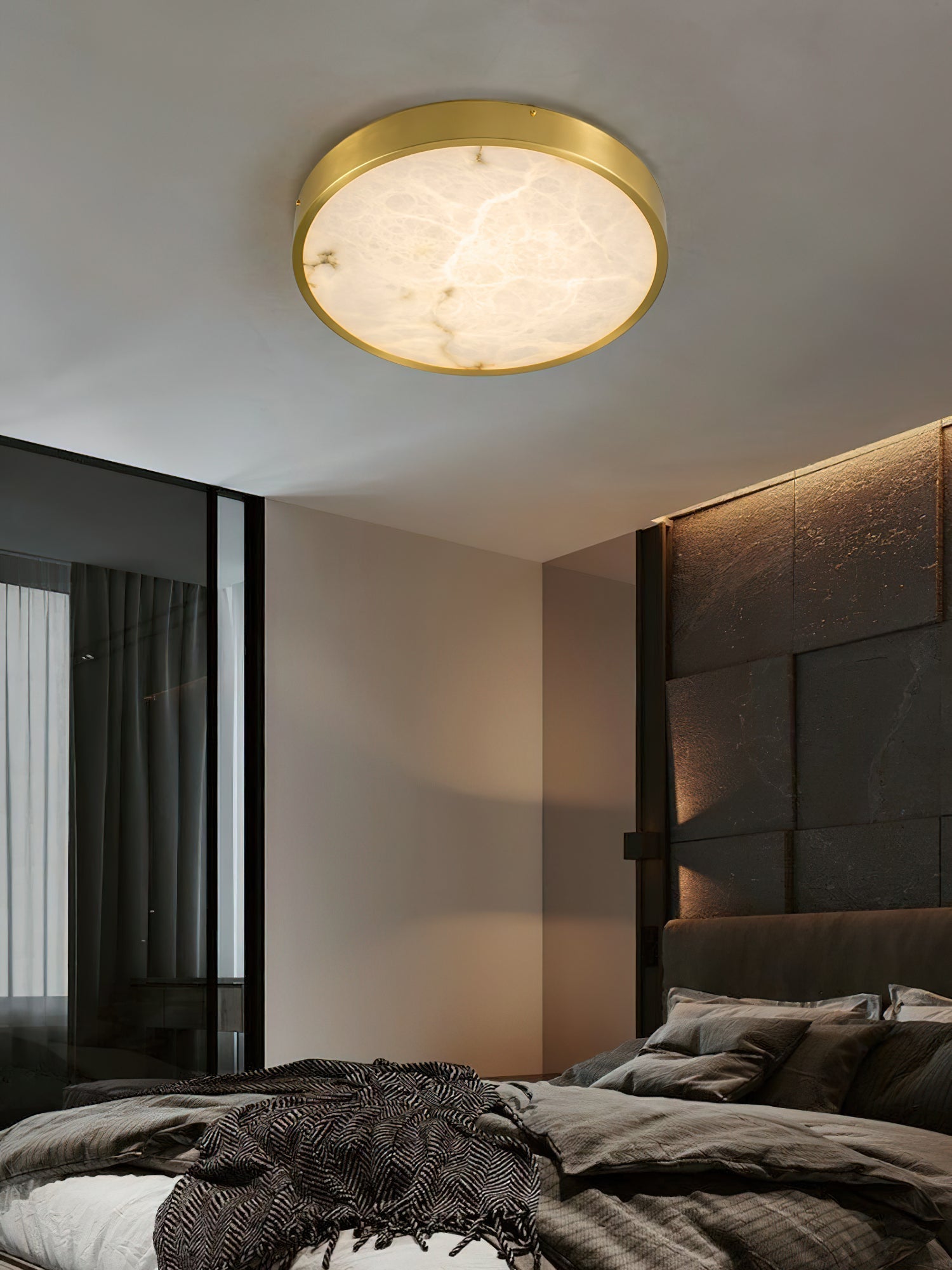 Uzoror Modern Minimalist Recessed Alabaster Ceiling Light - Letslighting