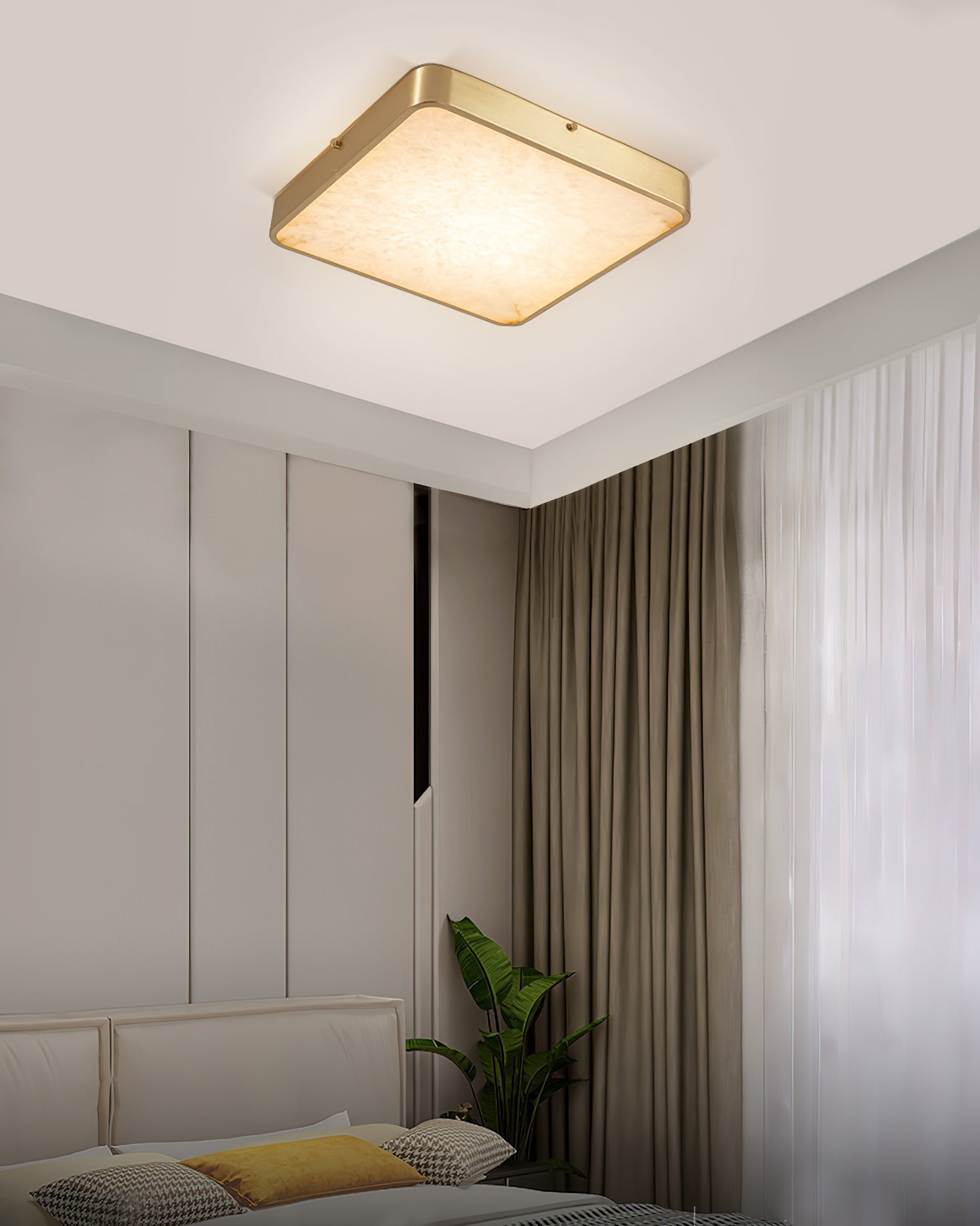 Uzoror Modern Minimalist Recessed Alabaster Ceiling Light - Letslighting
