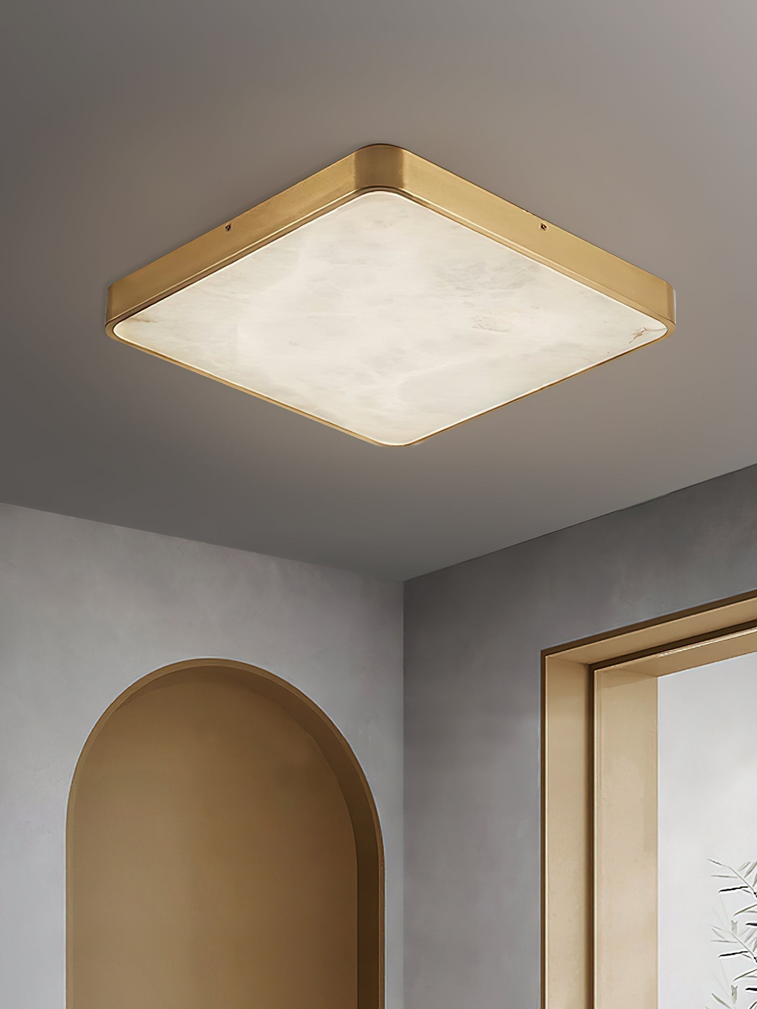 Uzoror Modern Minimalist Recessed Alabaster Ceiling Light - Letslighting