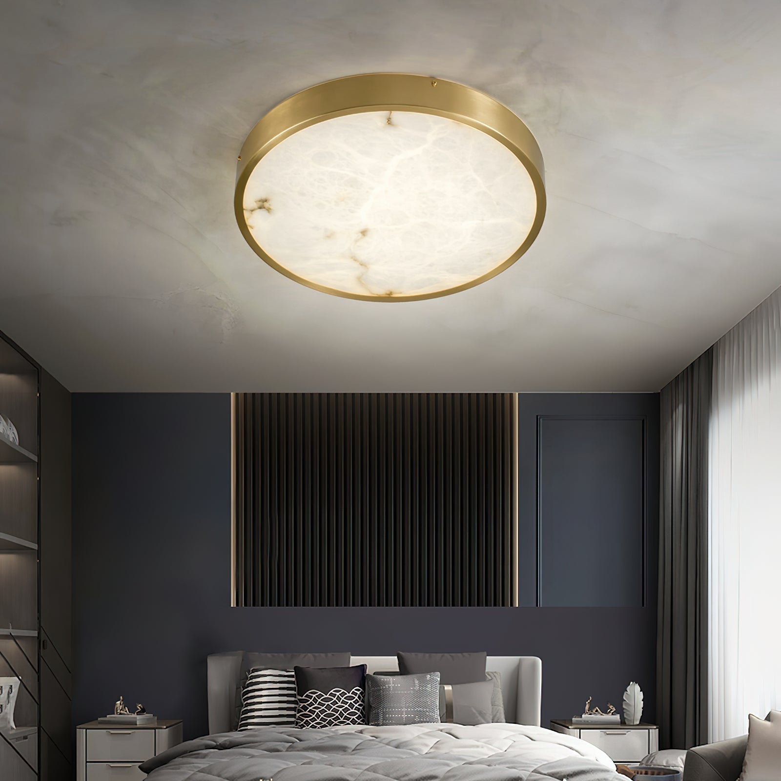 Uzoror Modern Minimalist Recessed Alabaster Ceiling Light - Letslighting