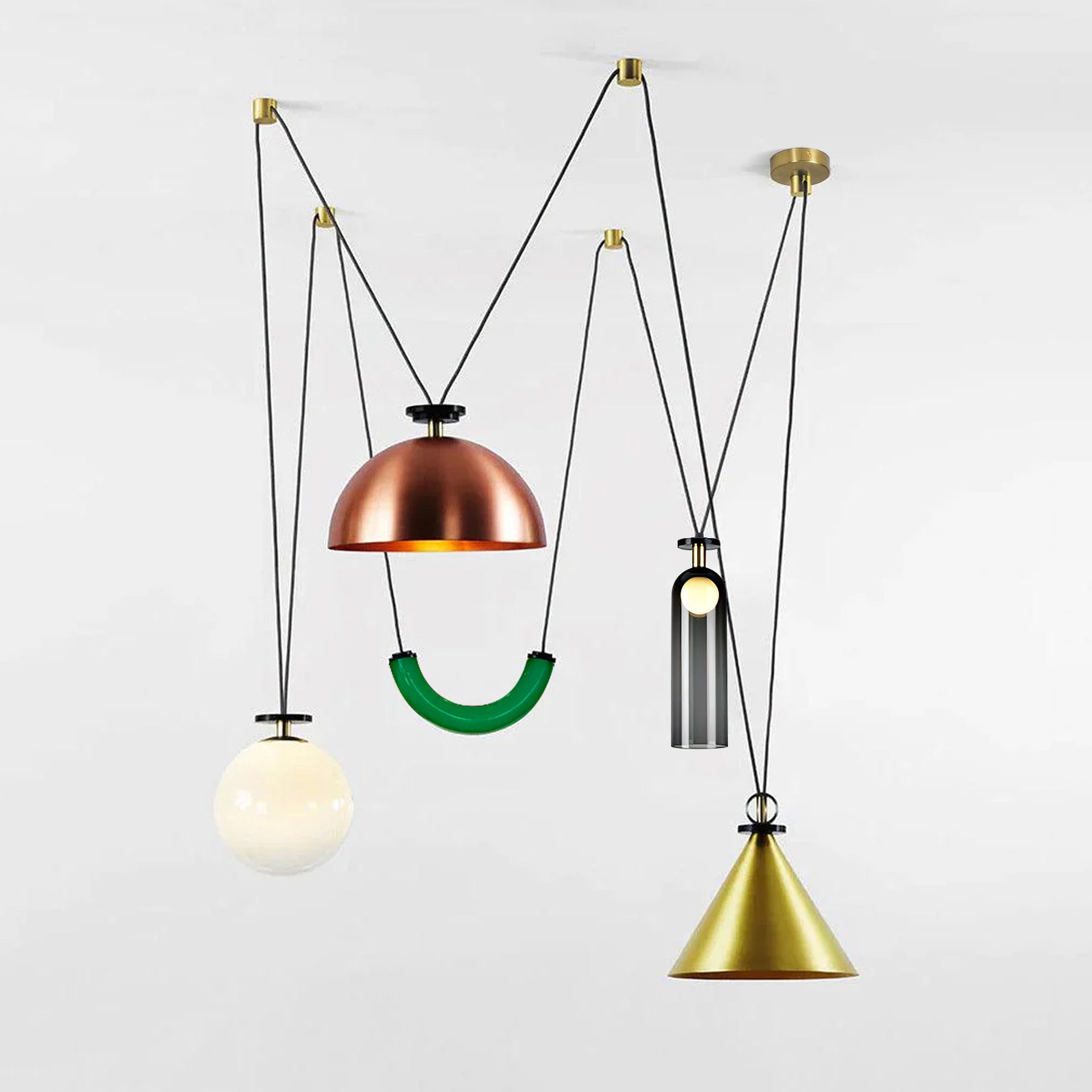 Covine Multi-Shape Adjustable Pendant Light - Letslighting