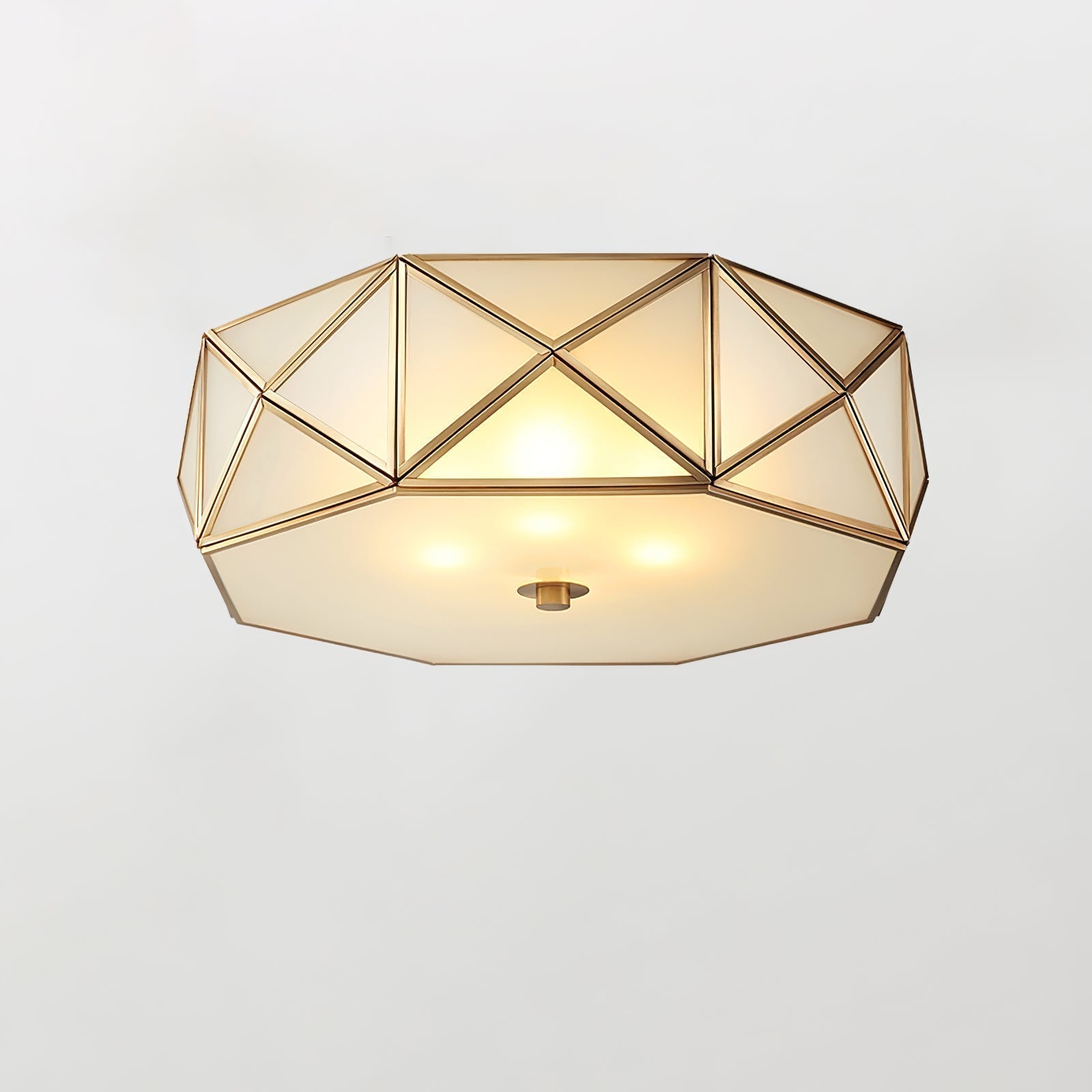 Coloreth Geometrisch Geformt Messing Glas Einbau Deckenleuchte-Letslighting