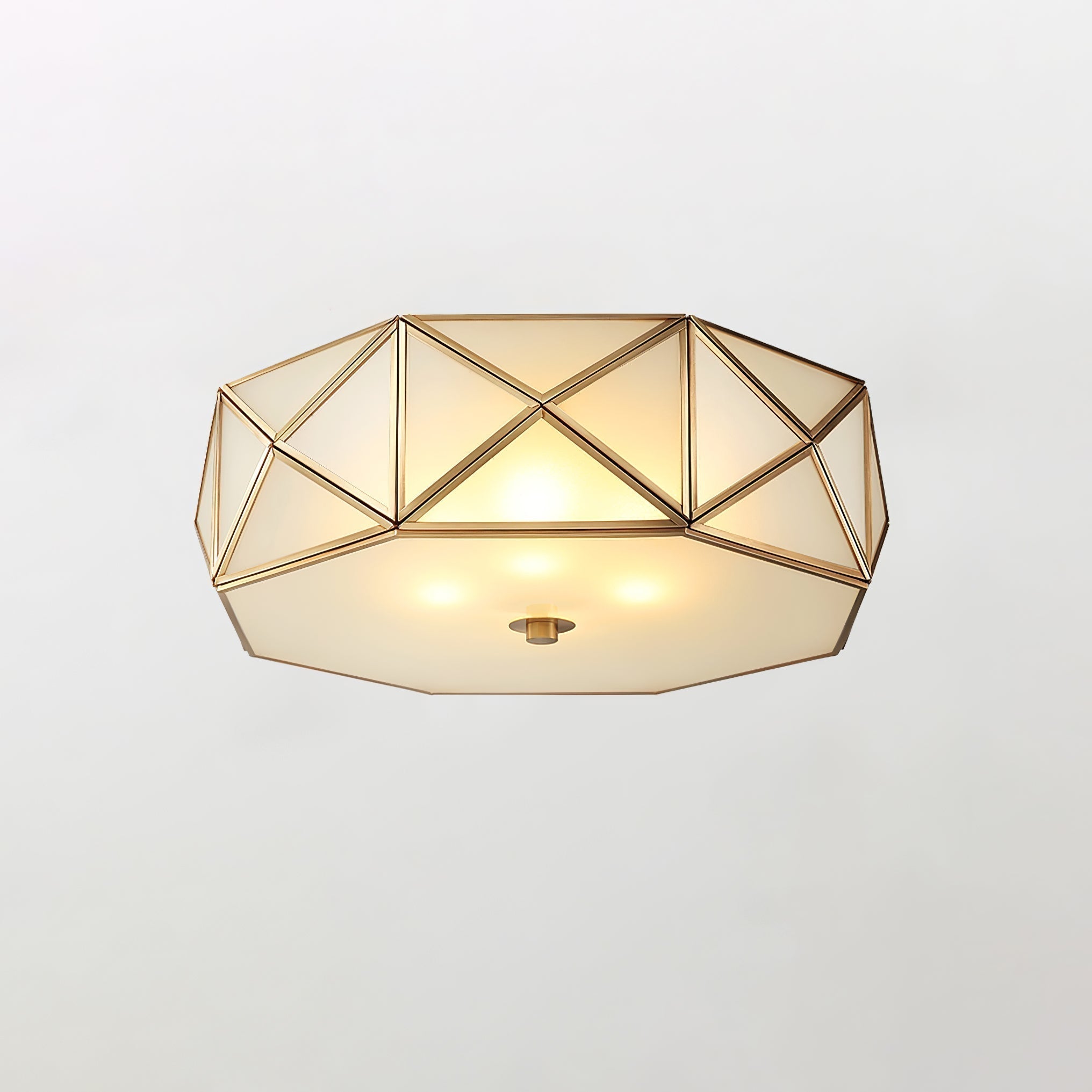 Coloreth Geometrisch Geformt Messing Glas Einbau Deckenleuchte-Letslighting