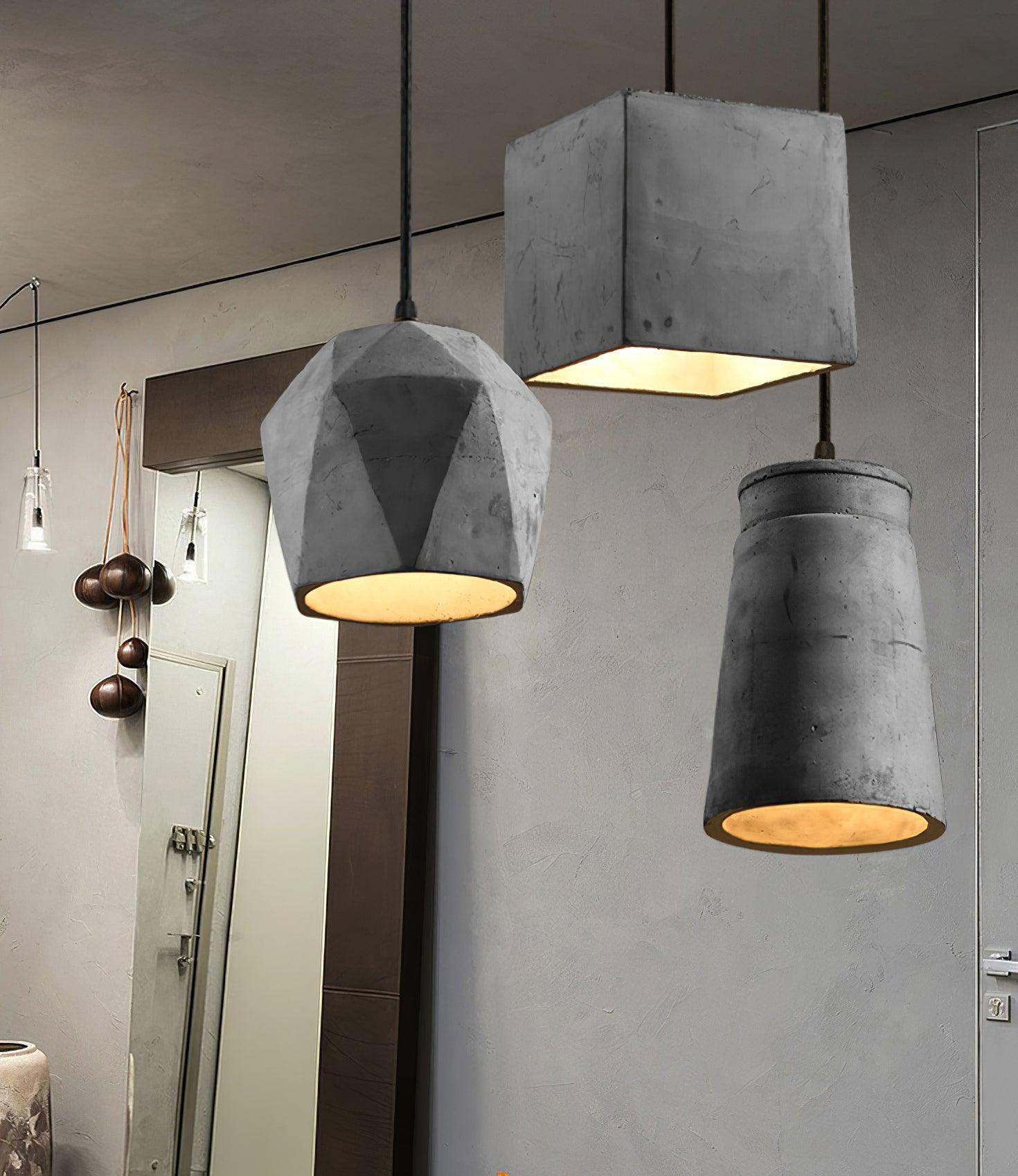 Geo Industriell Zement Pendelleuchte Leuchte-Letslighting