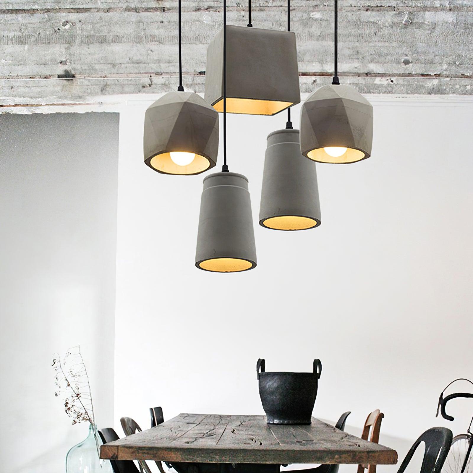 Geo Industriell Zement Pendelleuchte Leuchte-Letslighting