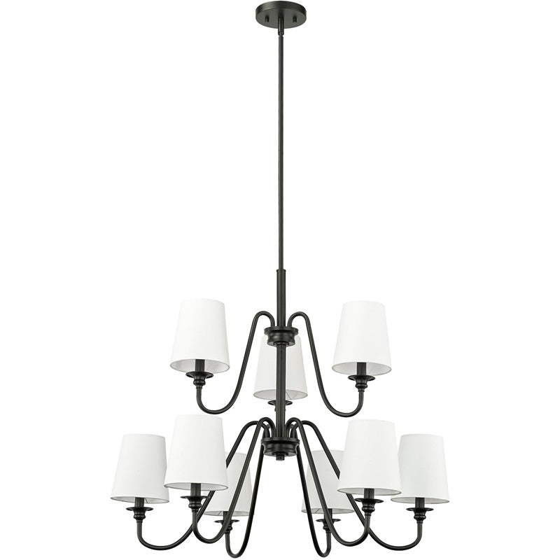 Vavenus Vintage Industrial Brass Fabric Chandelier - Letslighting