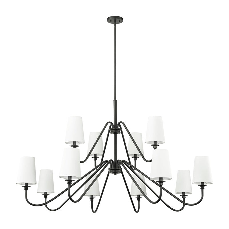 Vavenus Vintage Industrial Brass Fabric Chandelier - Letslighting