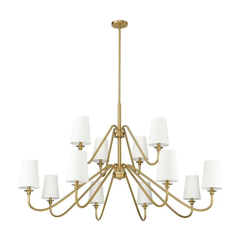 Vavenus Vintage Industrial Brass Fabric Chandelier - Letslighting