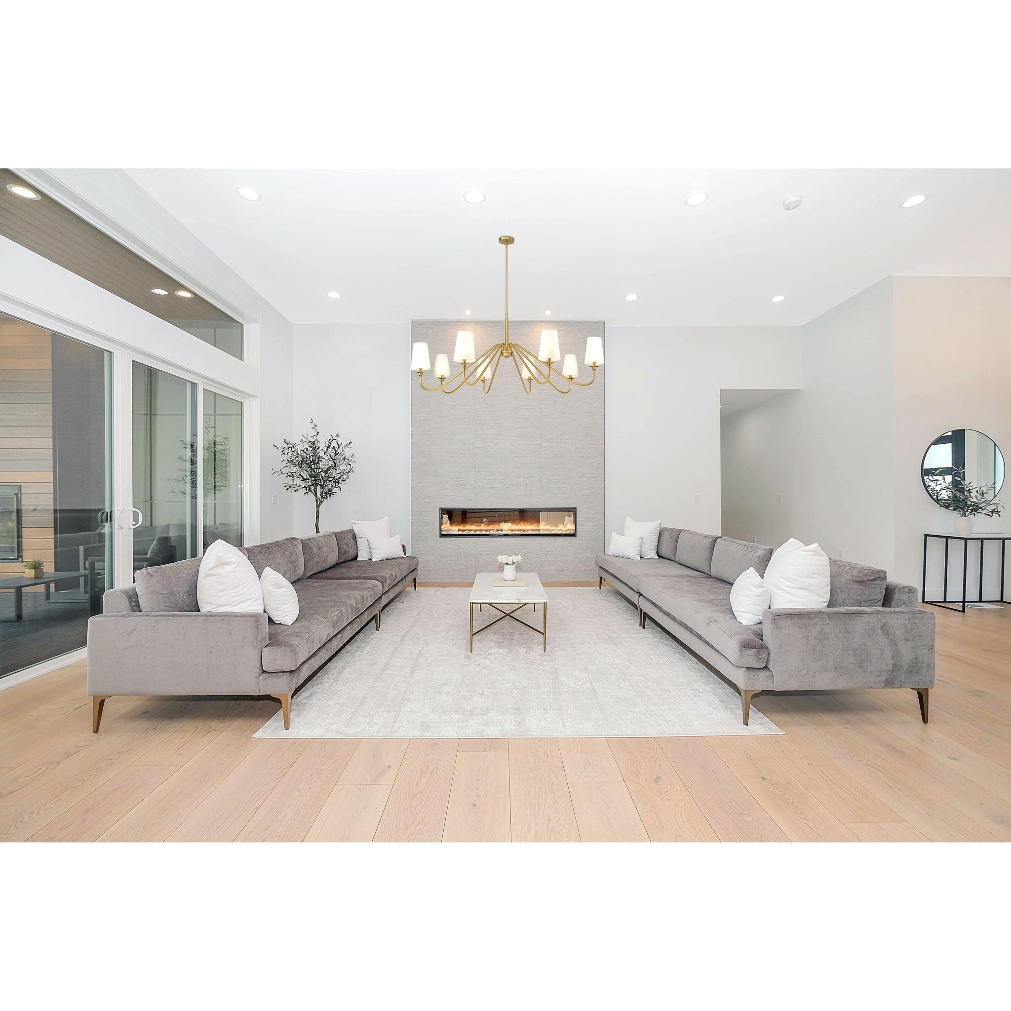 Vavenus Vintage Industrial Brass Fabric Chandelier - Letslighting