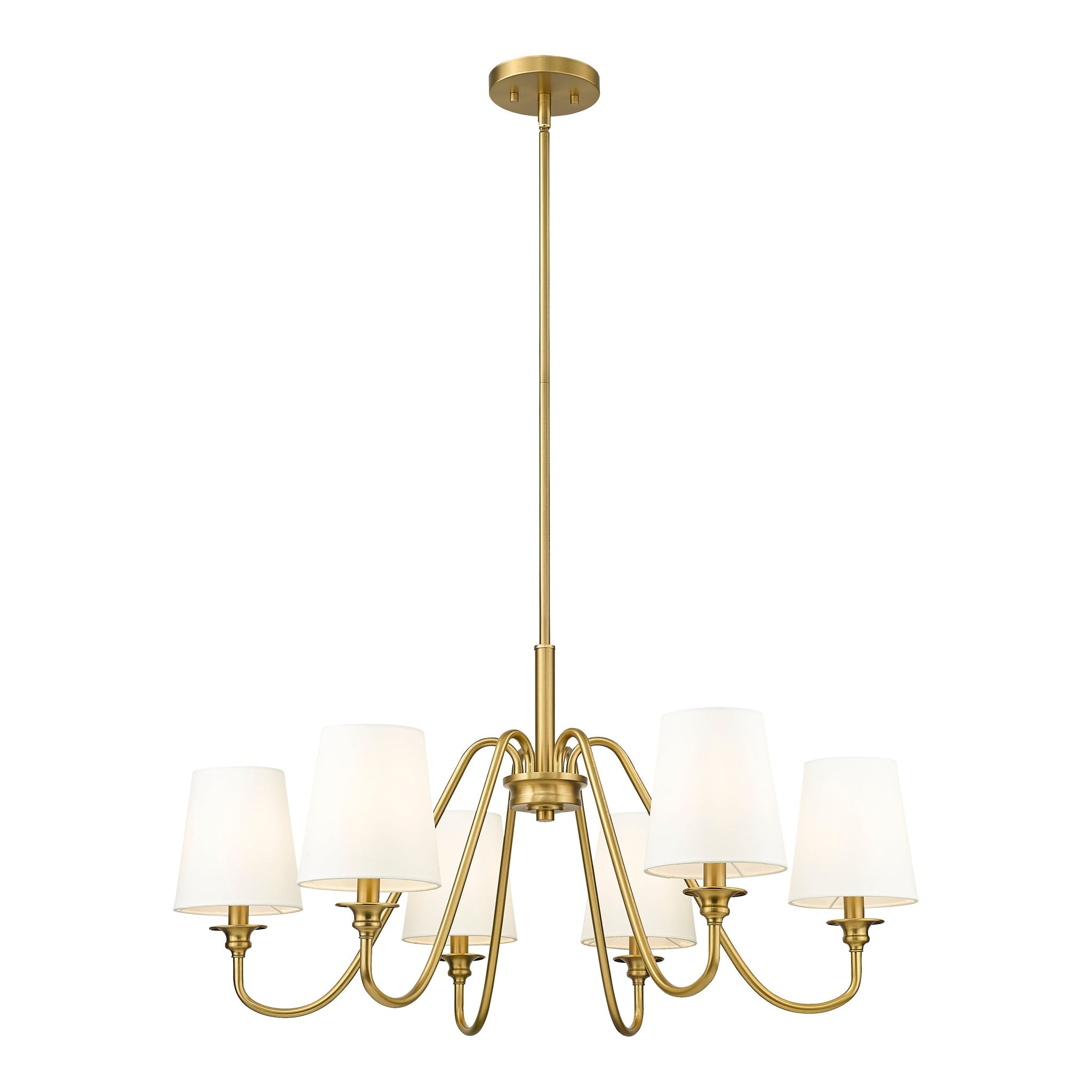 Vavenus Vintage Industrial Brass Fabric Chandelier - Letslighting