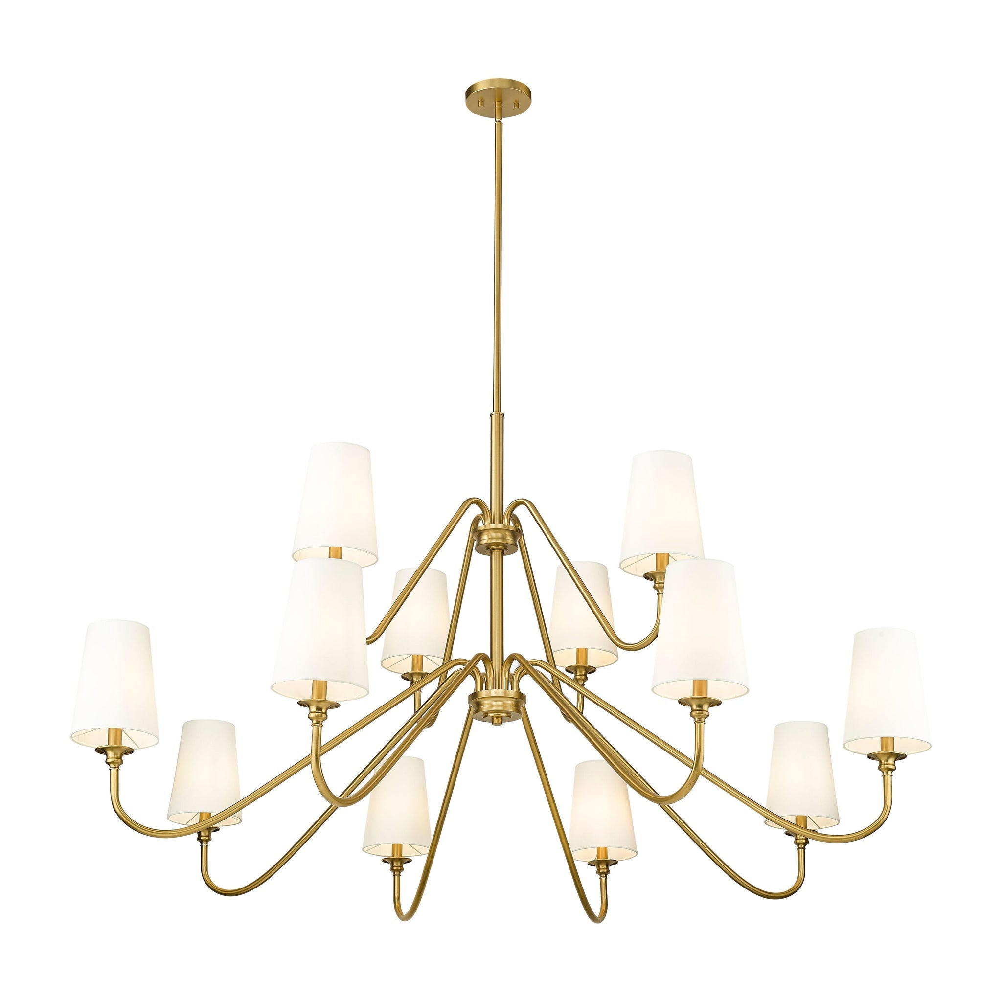 Vavenus Vintage Industrial Brass Fabric Chandelier - Letslighting