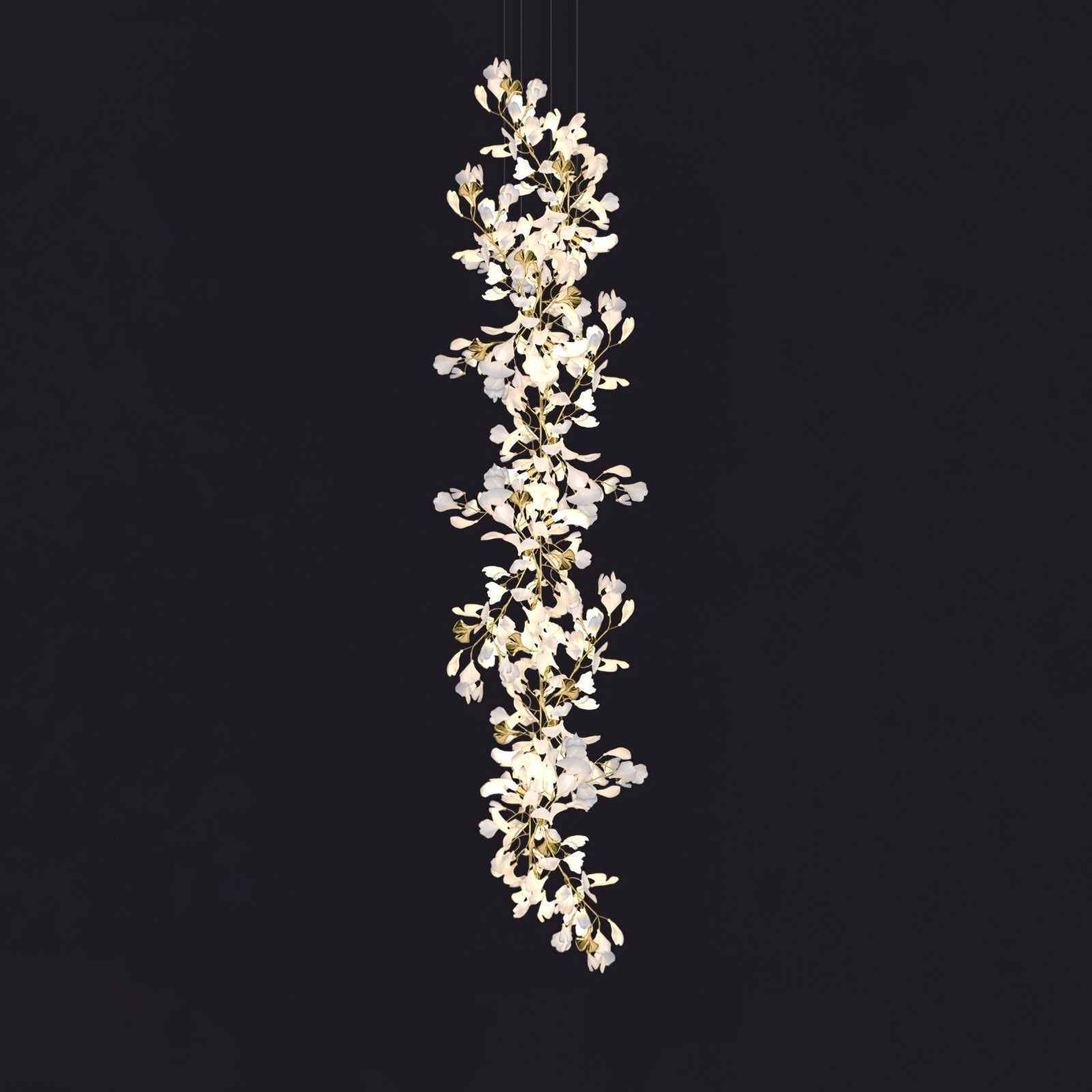 Olivia Keramik Gingko Blatt Kronleuchter-Letslighting