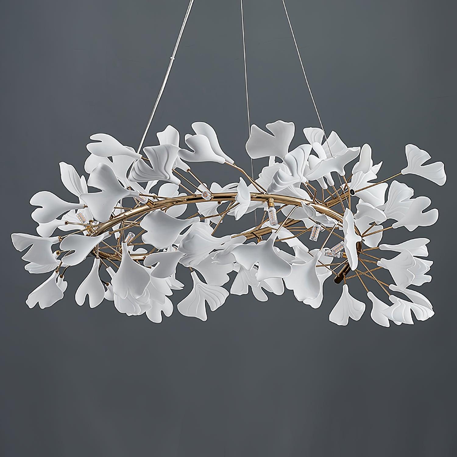 Olivia  Ring   Runde Kronleuchter Moderner gold LED  Keramik