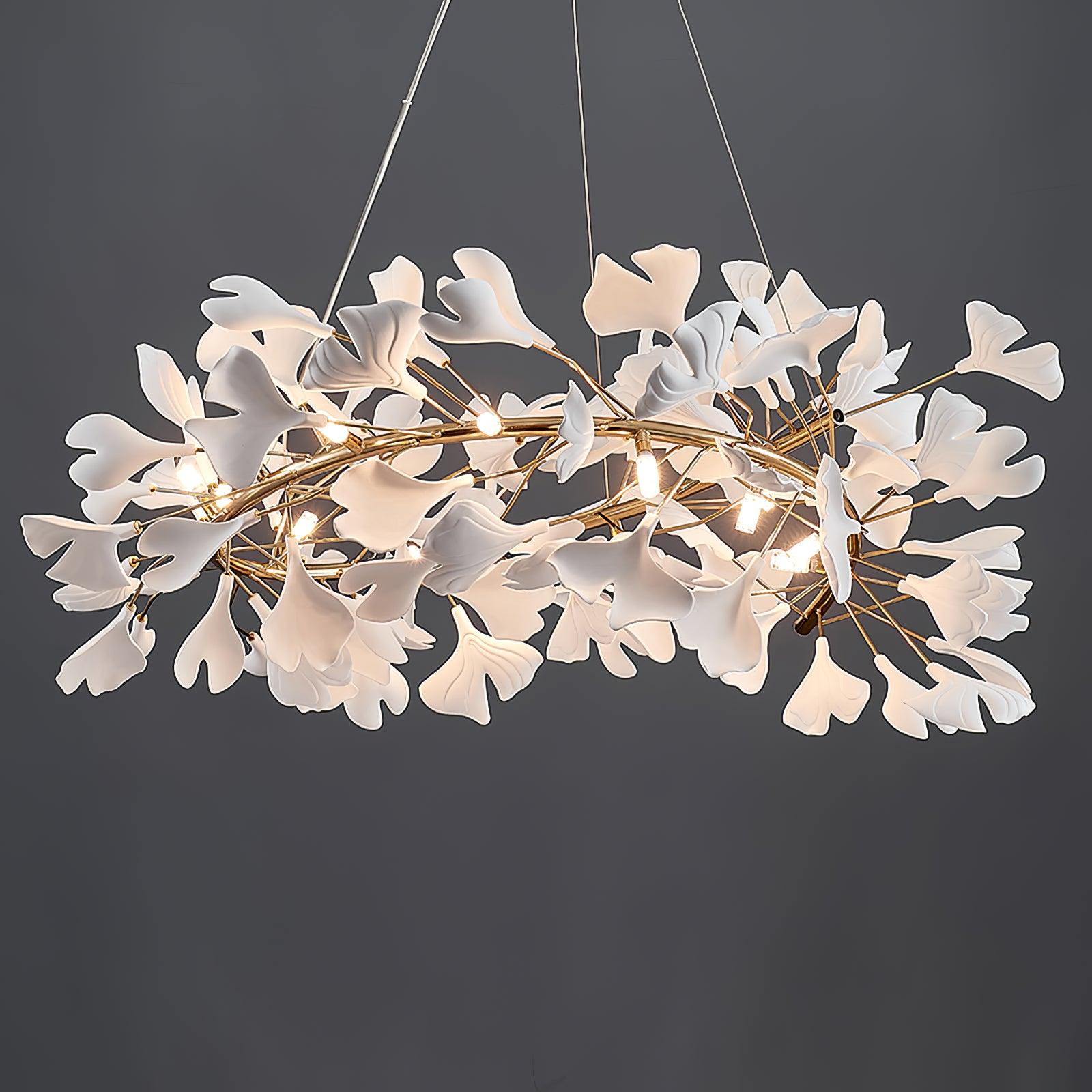 Olivia  Ring   Runde Kronleuchter Moderner gold LED  Keramik