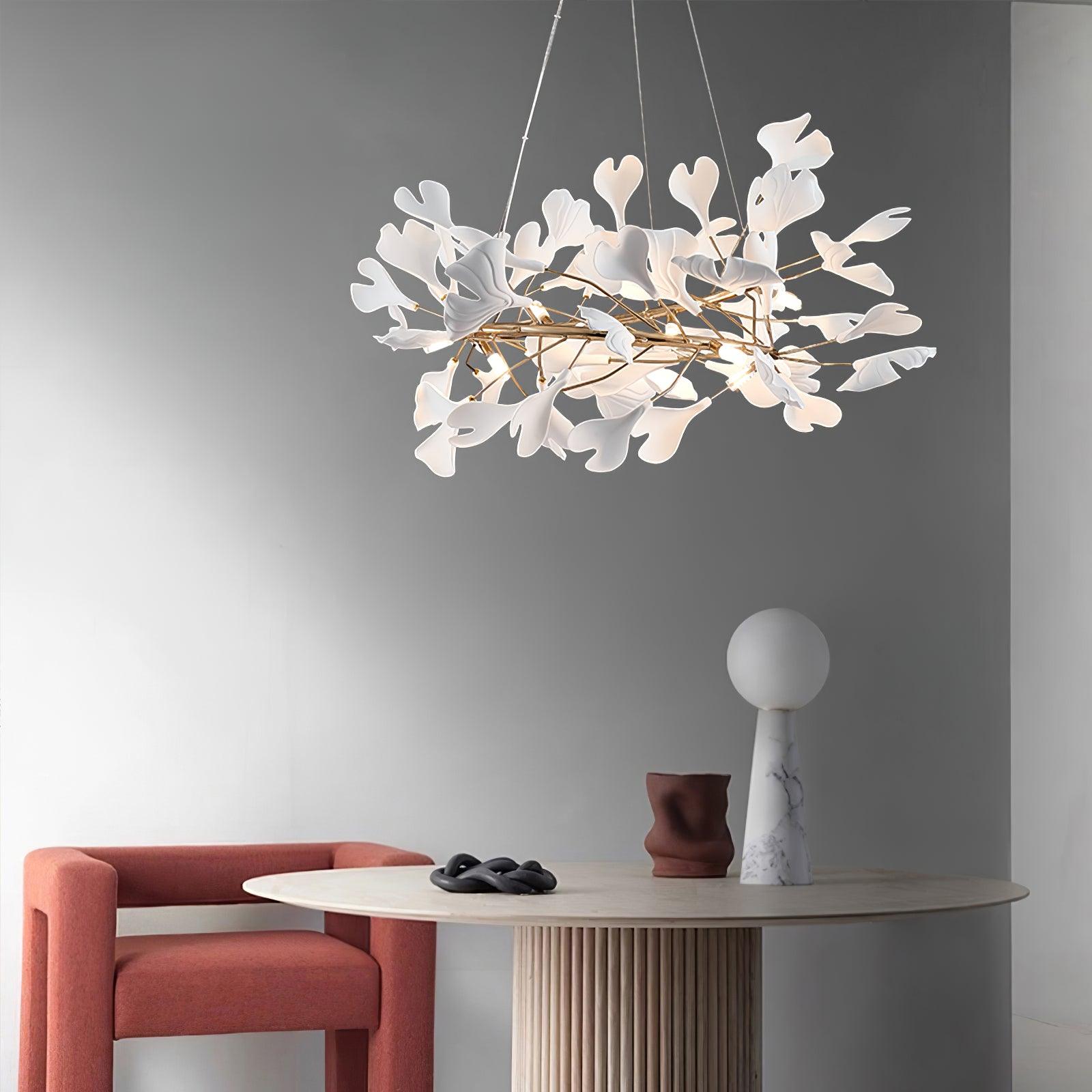 Olivia  Ring   Runde Kronleuchter Moderner gold LED  Keramik