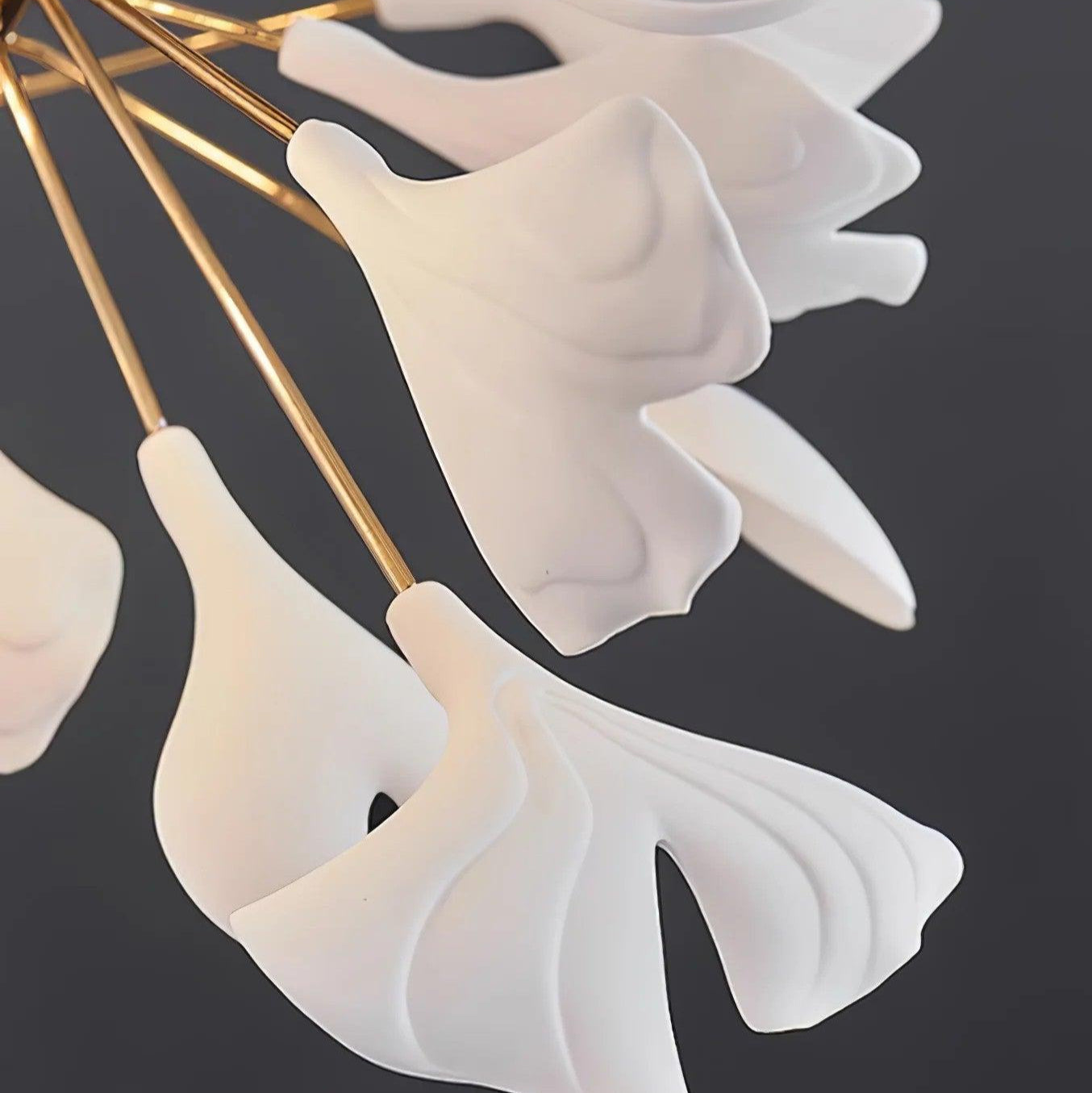 Olivia Keramik Ginkgo Kronleuchter Firefly Design-Letslighting