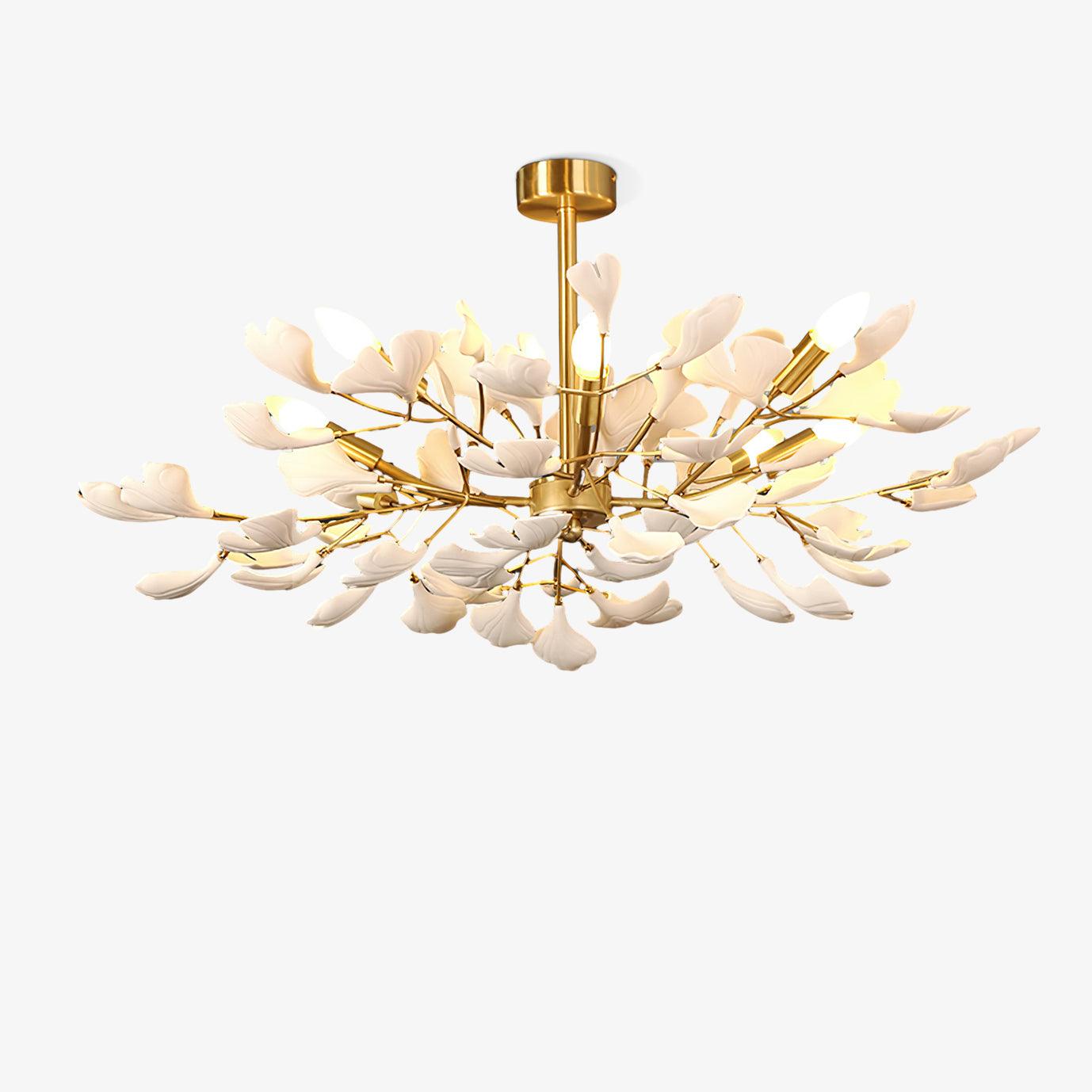Olivia Keramik Ginkgo Kronleuchter Firefly Design-Letslighting